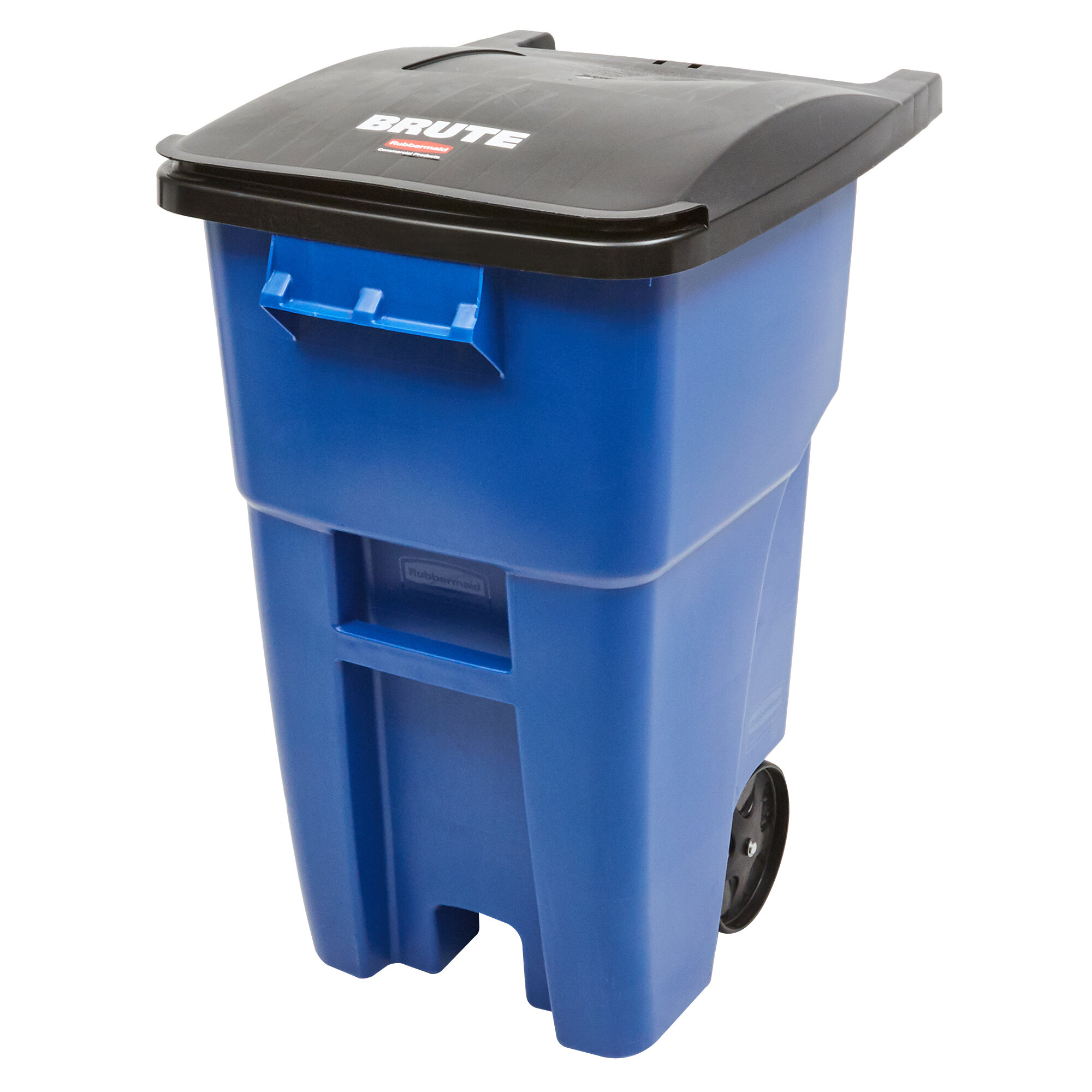 Rubbermaid FG9W2700BLUE Brute 50 Gallon Blue Wheeled Rectangular Trash