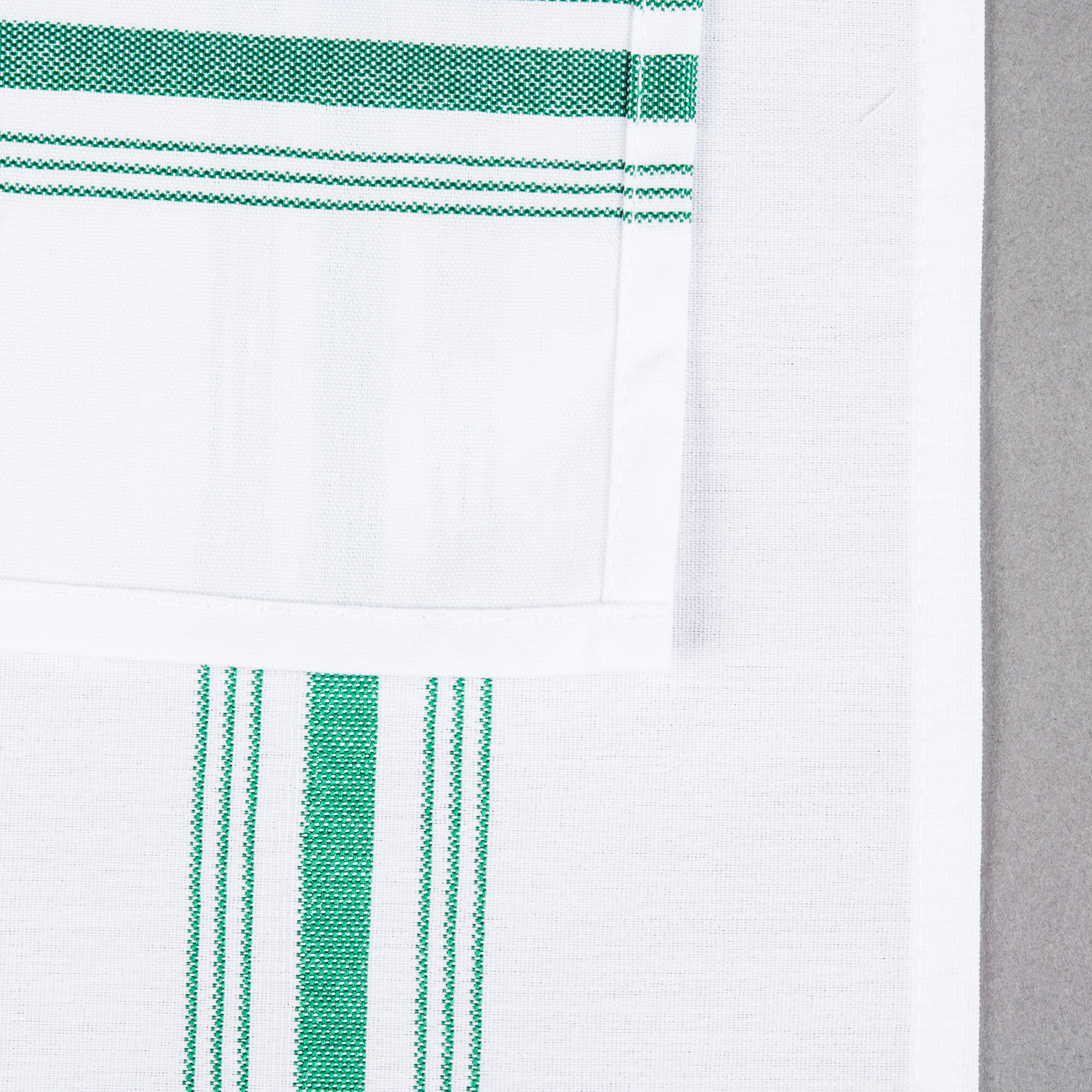 Marko 53771822NH064 Kelly Green Softweave Bistro Striped Cloth Napkins