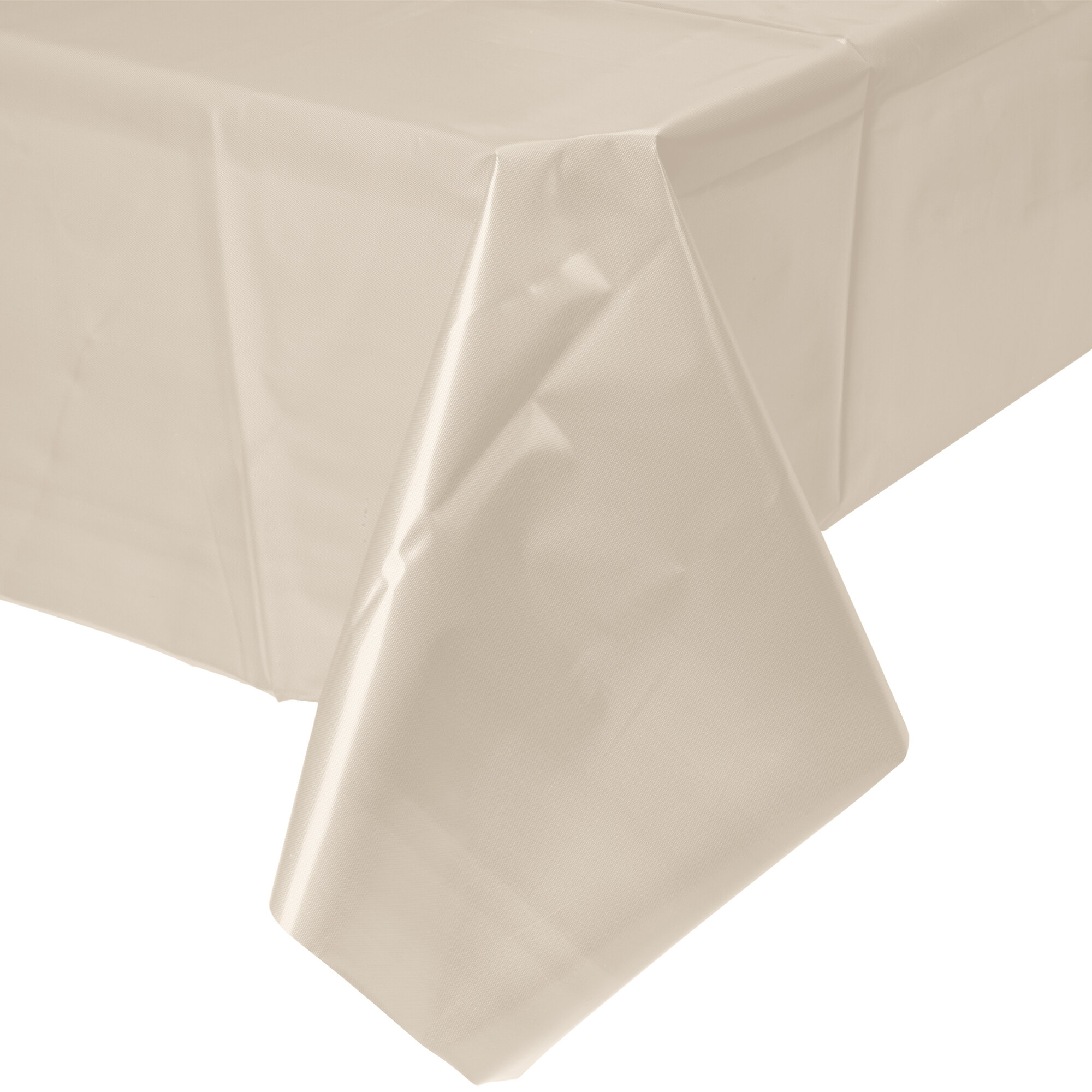 Creative Converting 01489B 54" x 108" Ivory Disposable Plastic Table Cover