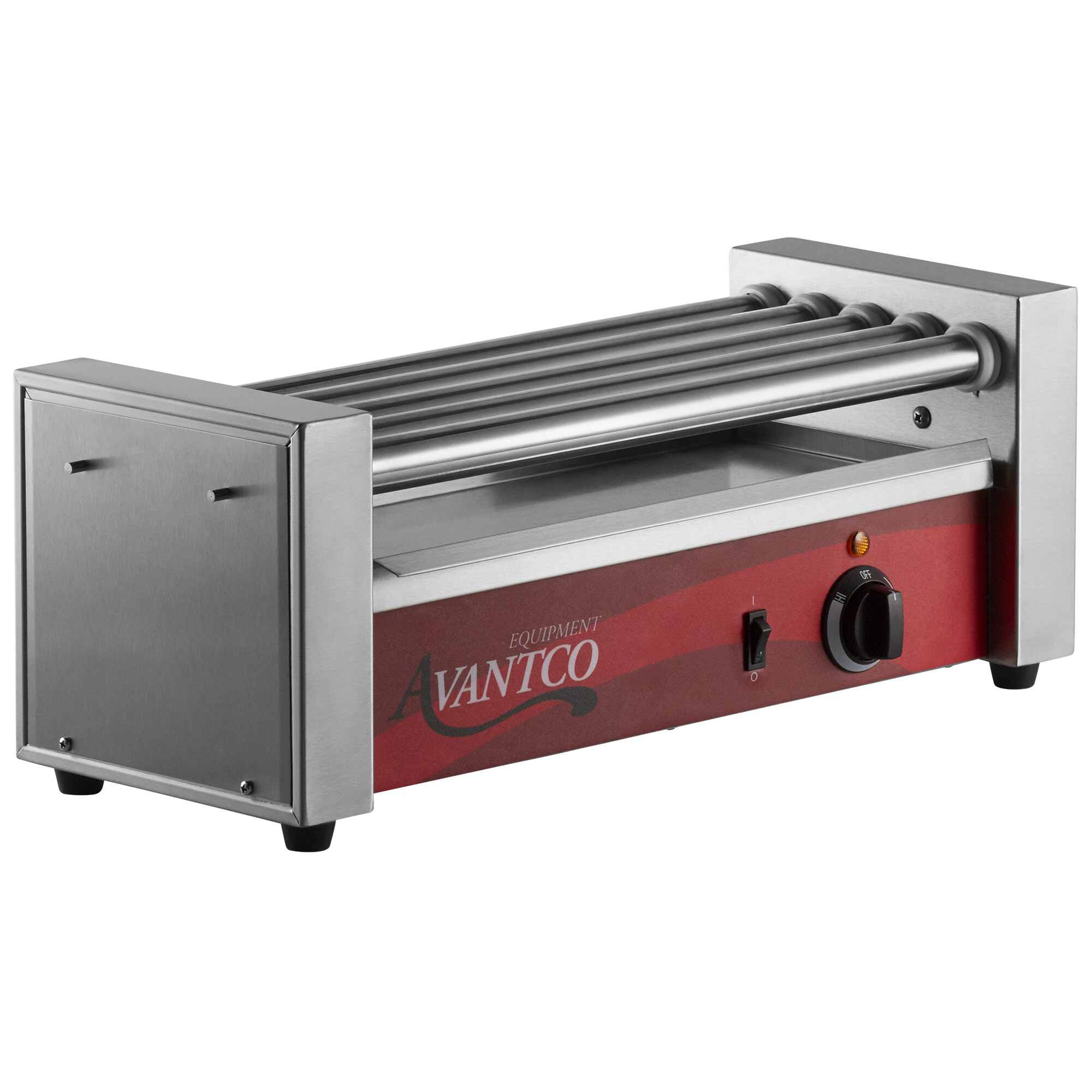 Avantco RG1812 12 Hot Dog Roller Grill with 5 Rollers 120V, 430W