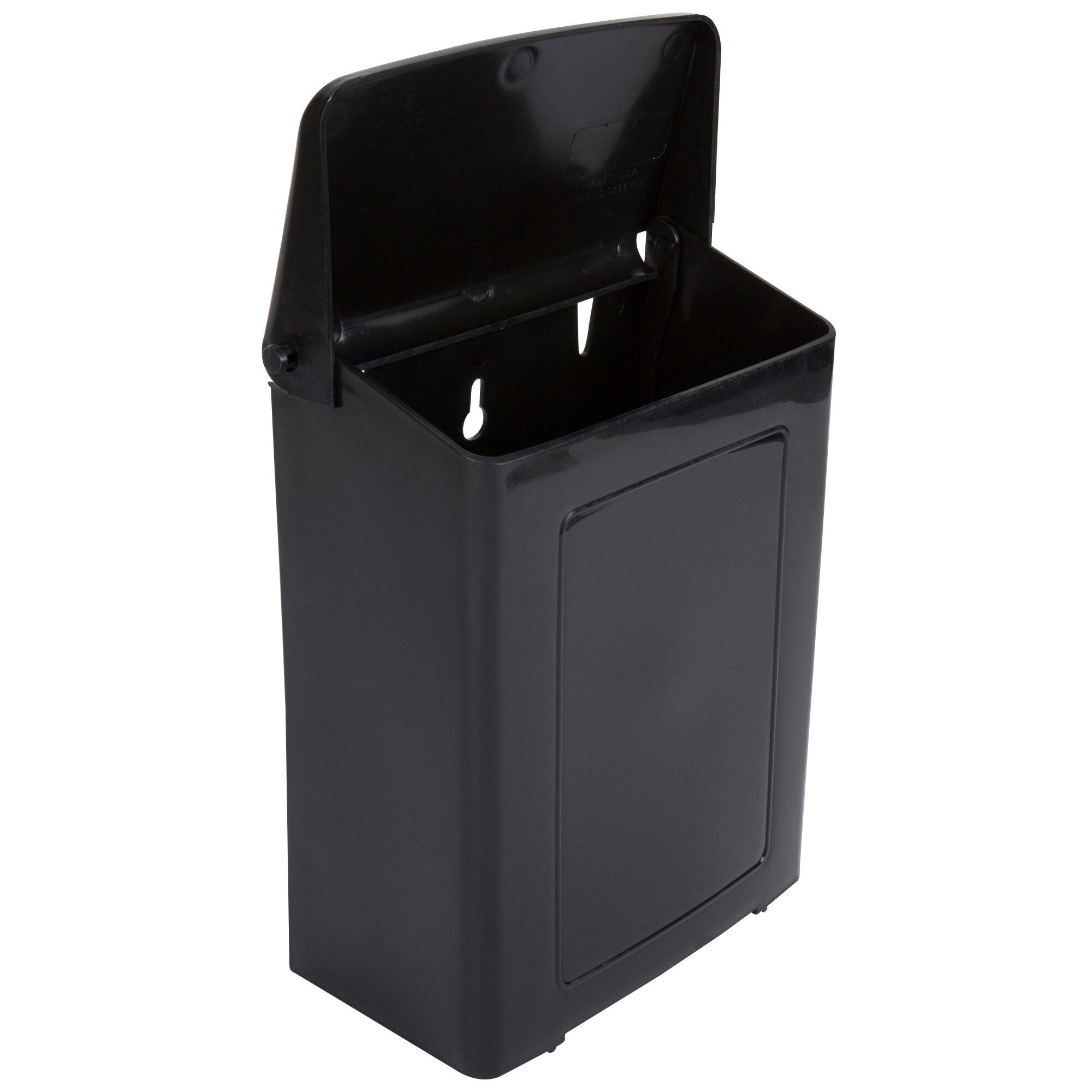 Lavex Janitorial Black Plastic WallMount Sanitary Napkin Receptacle