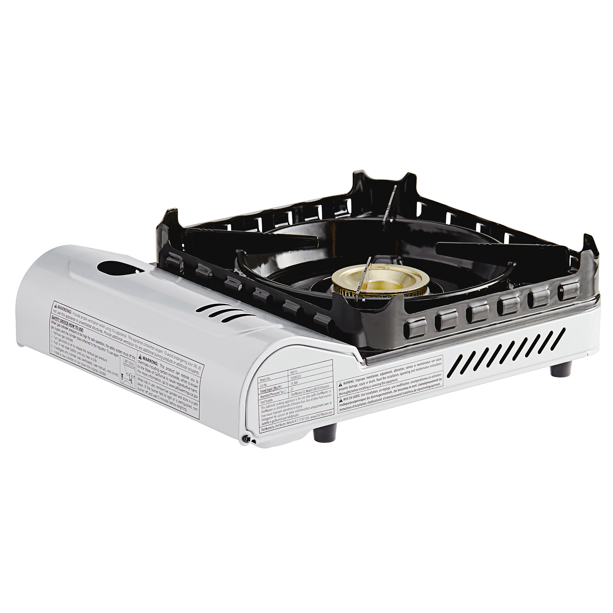 Chef Master 90019 Portable Butane Stove 15,000 BTU