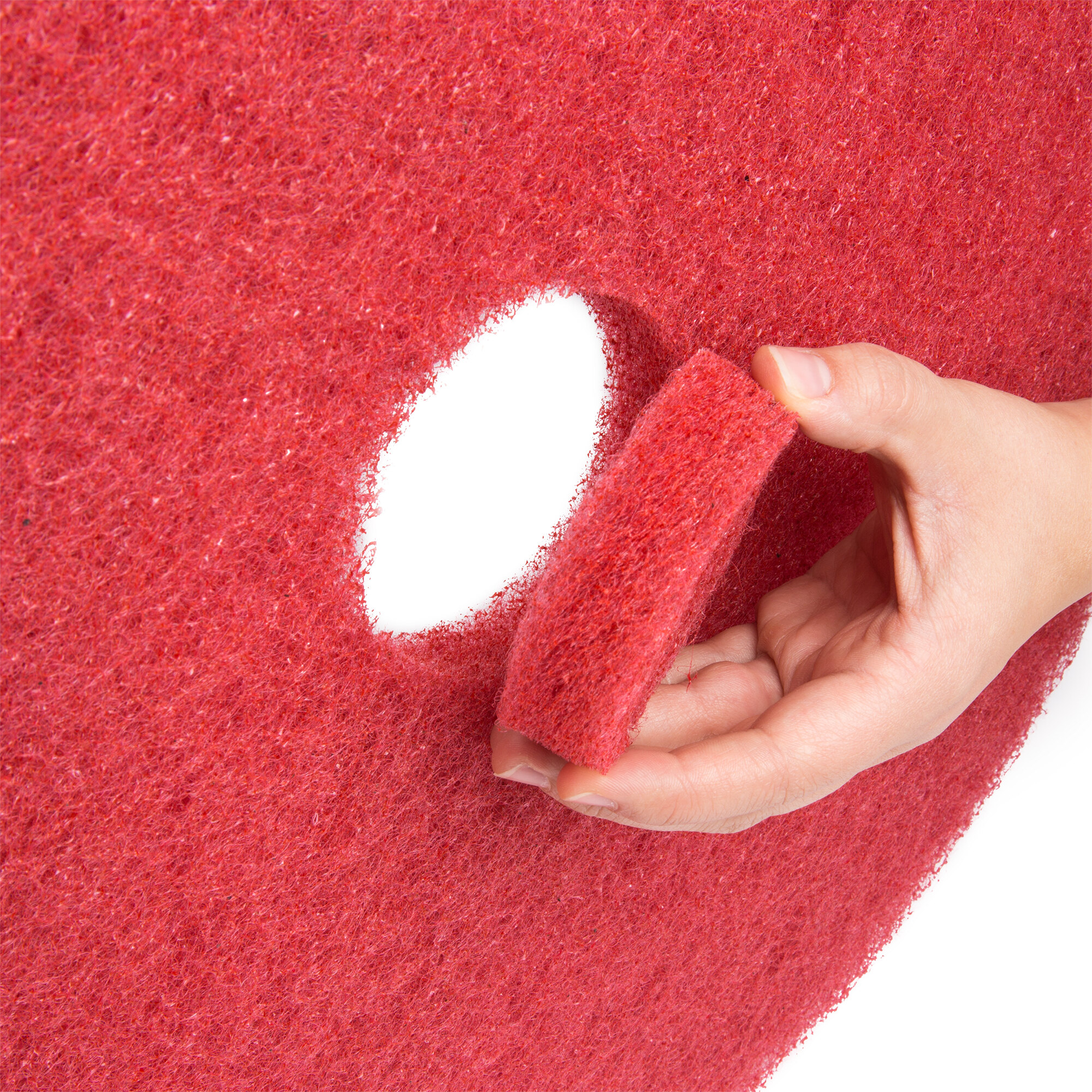 3M 5100 10" Red Buffing Floor Pad 5/Case