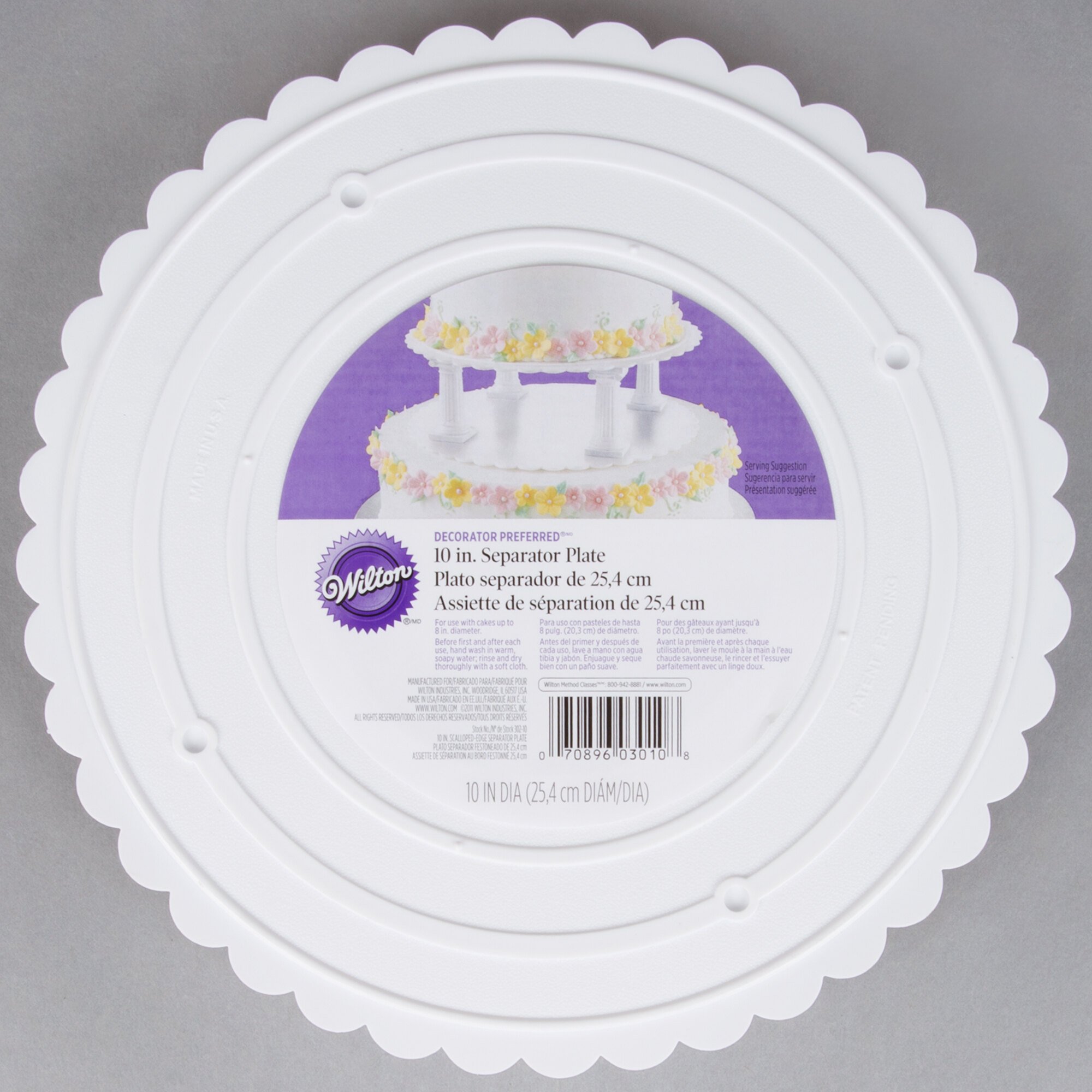 Wilton 30210 Decorator Preferred Round Scalloped Edge Cake Separator