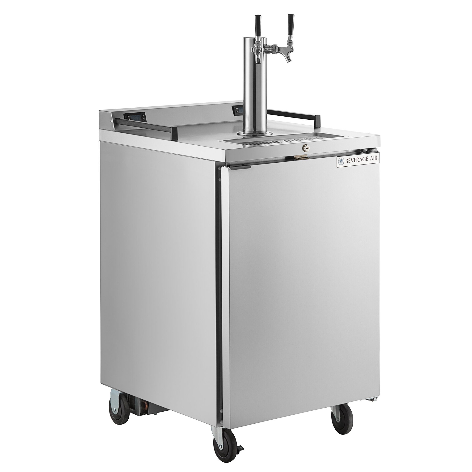 BeverageAir DZ241S Double Tap Dual Zone Kegerator Beer Dispenser