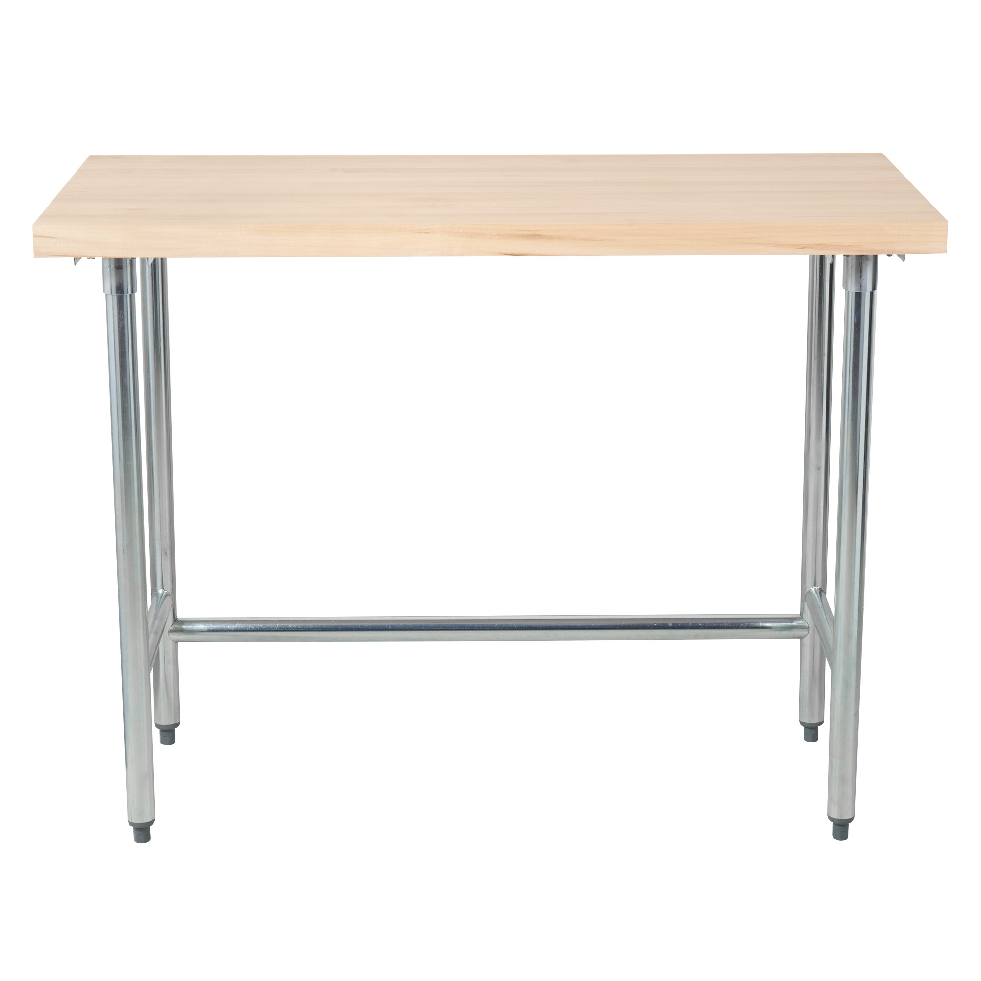 Advance Tabco TH2G304 Wood Top Work Table with Galvanized Base 30" x 48"