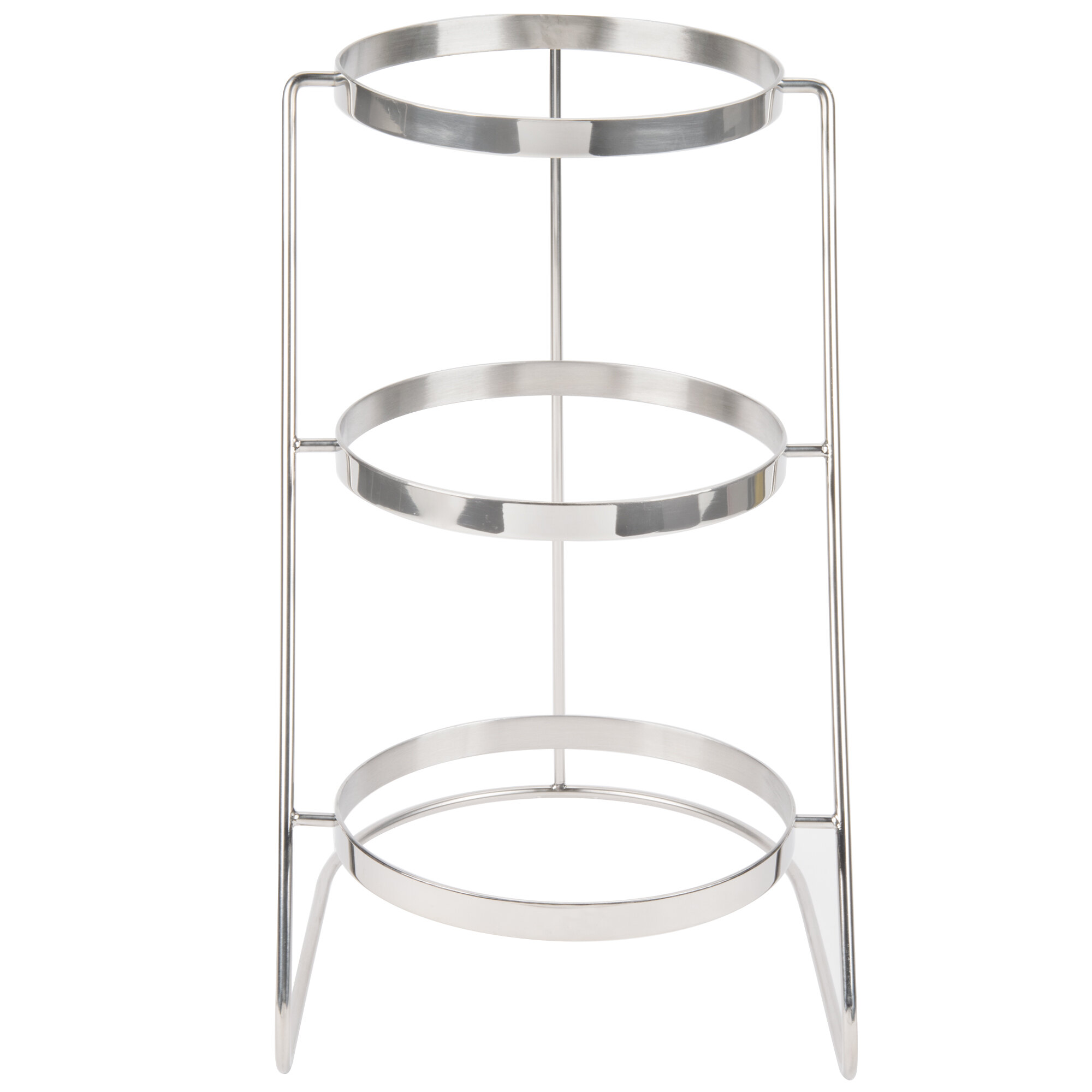 GET MTS-029 3 Tier Cascading Stainless Steel Display Stand - 11 1/4