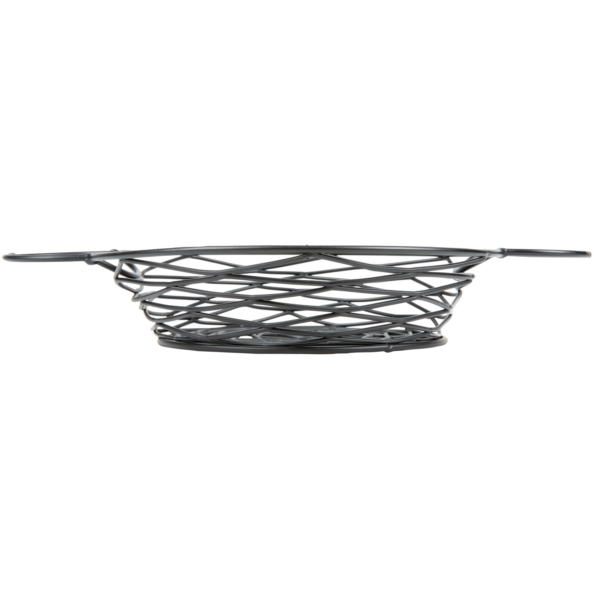 Tablecraft BK171182 Artisan Round Black Metal Basket with Ramekin
