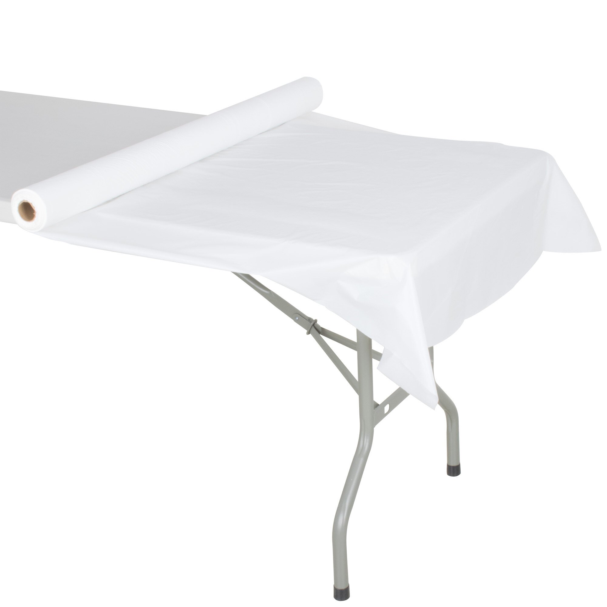Atlantis Plastics 1504120 White Plastic Roll Table Cover
