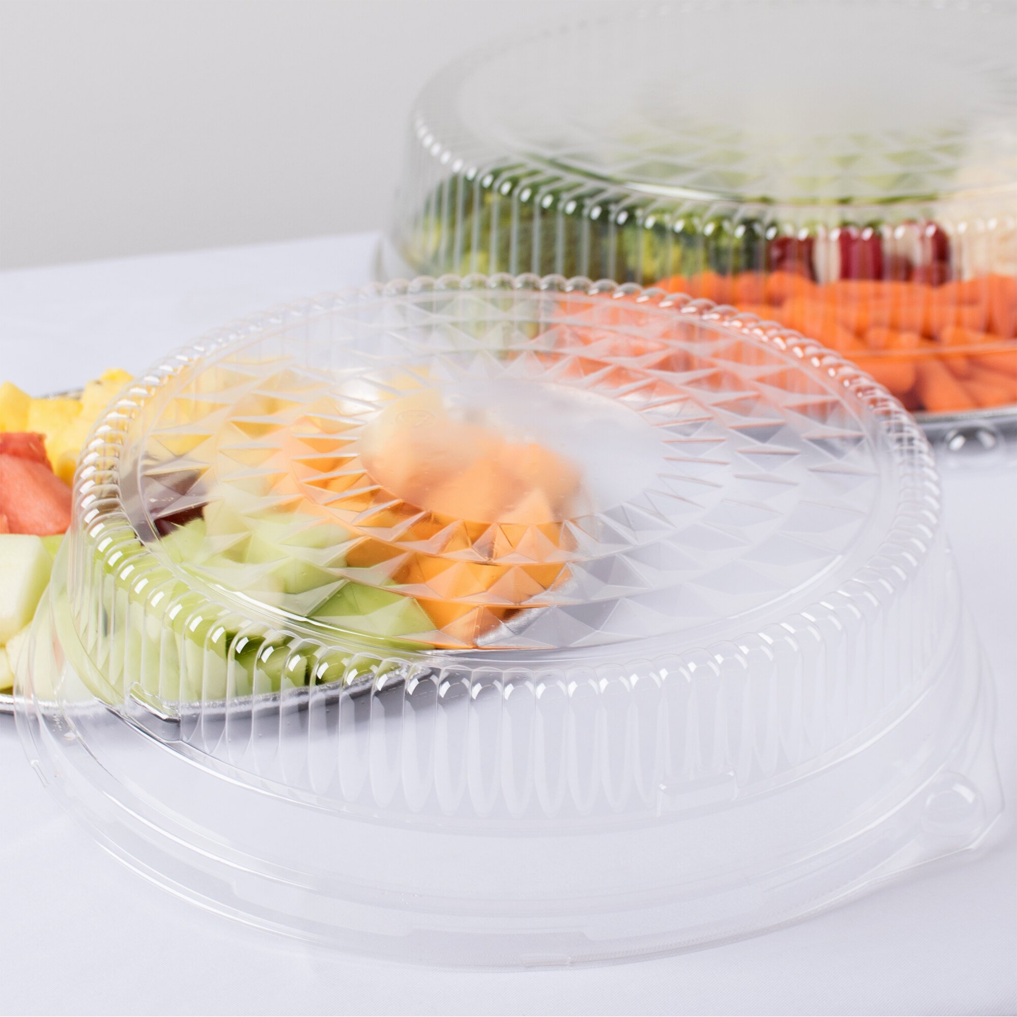 Durable Packaging 12DL25 12" Clear Plastic Round High Dome Lid 25/Case