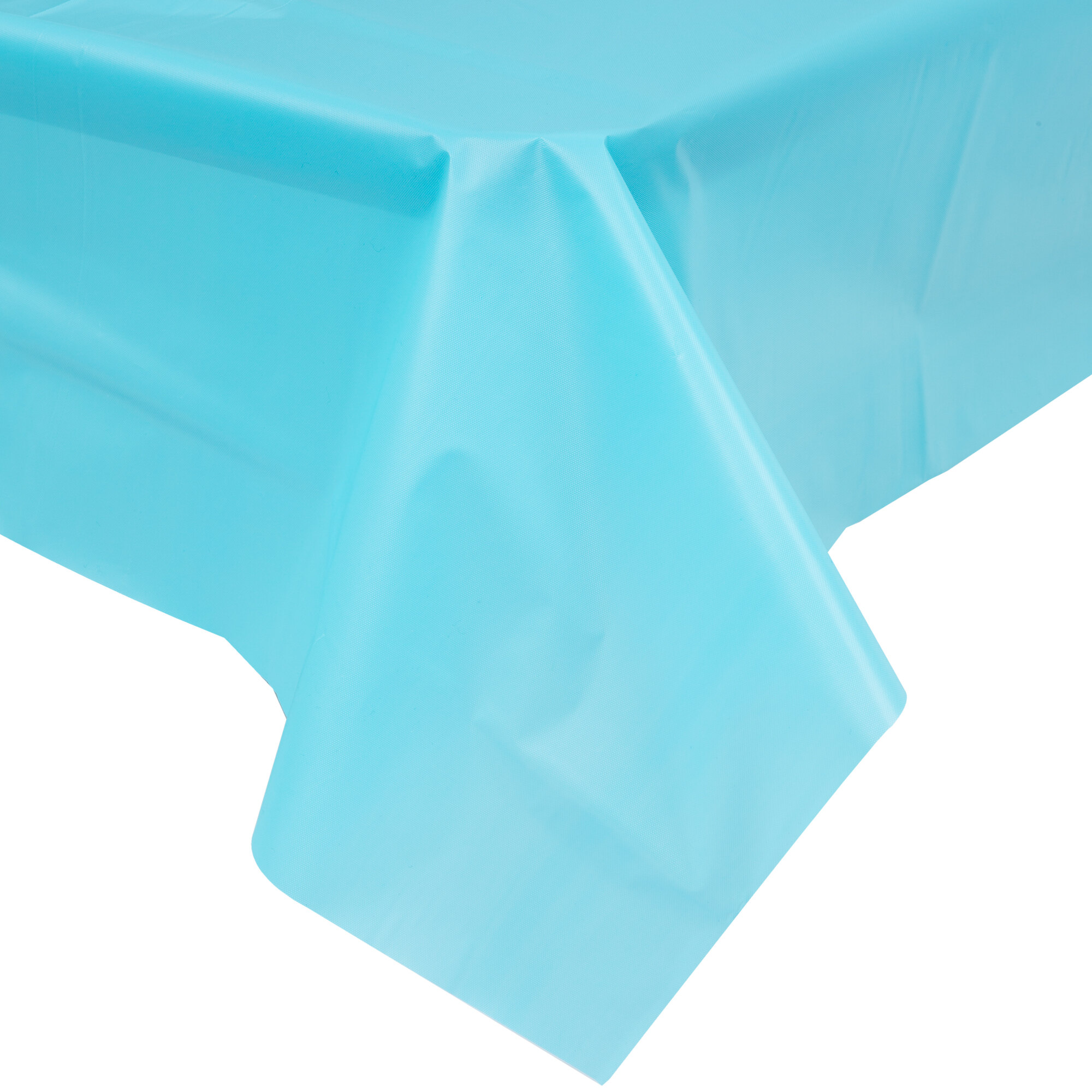Creative Converting 11390 54" x 108" Bermuda Blue Disposable Plastic