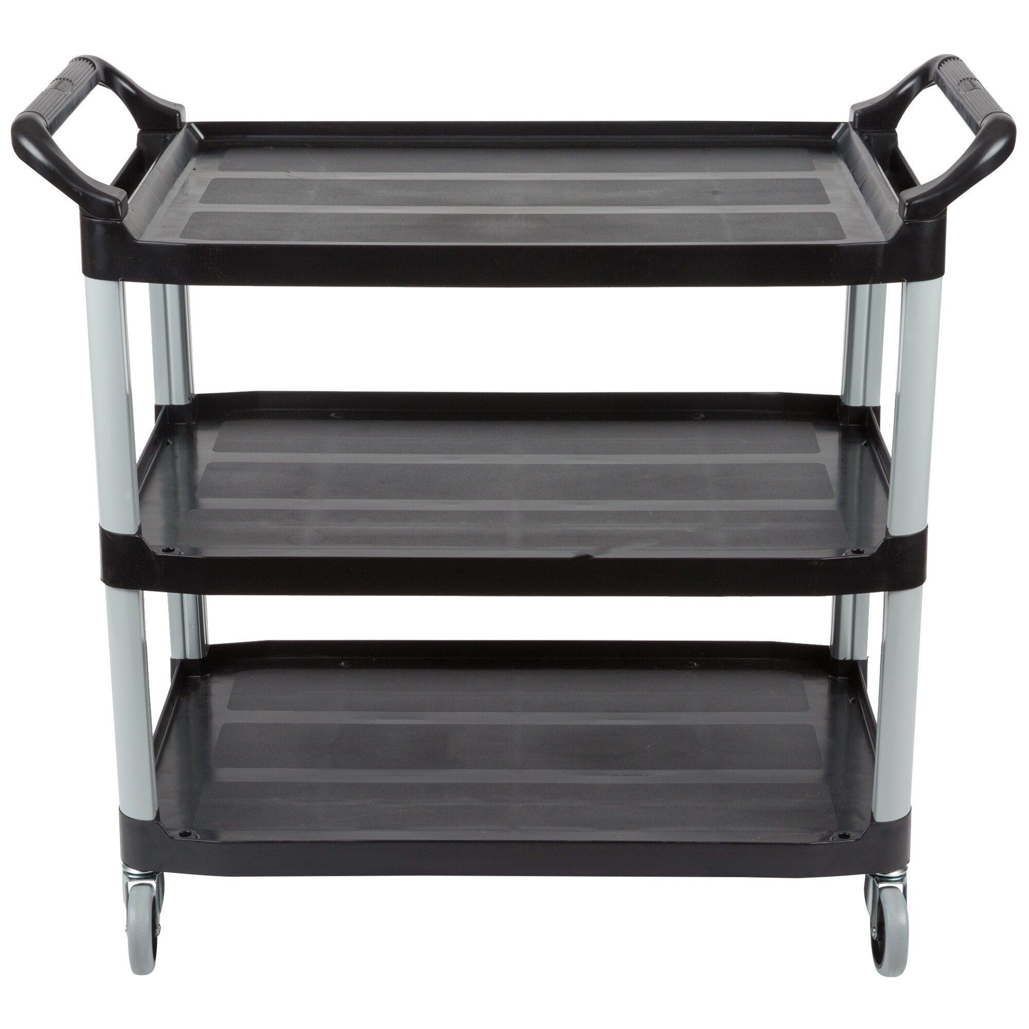 Rubbermaid FG409100BLA Xtra Black 300 Lb. Three Shelf Utility Cart ...