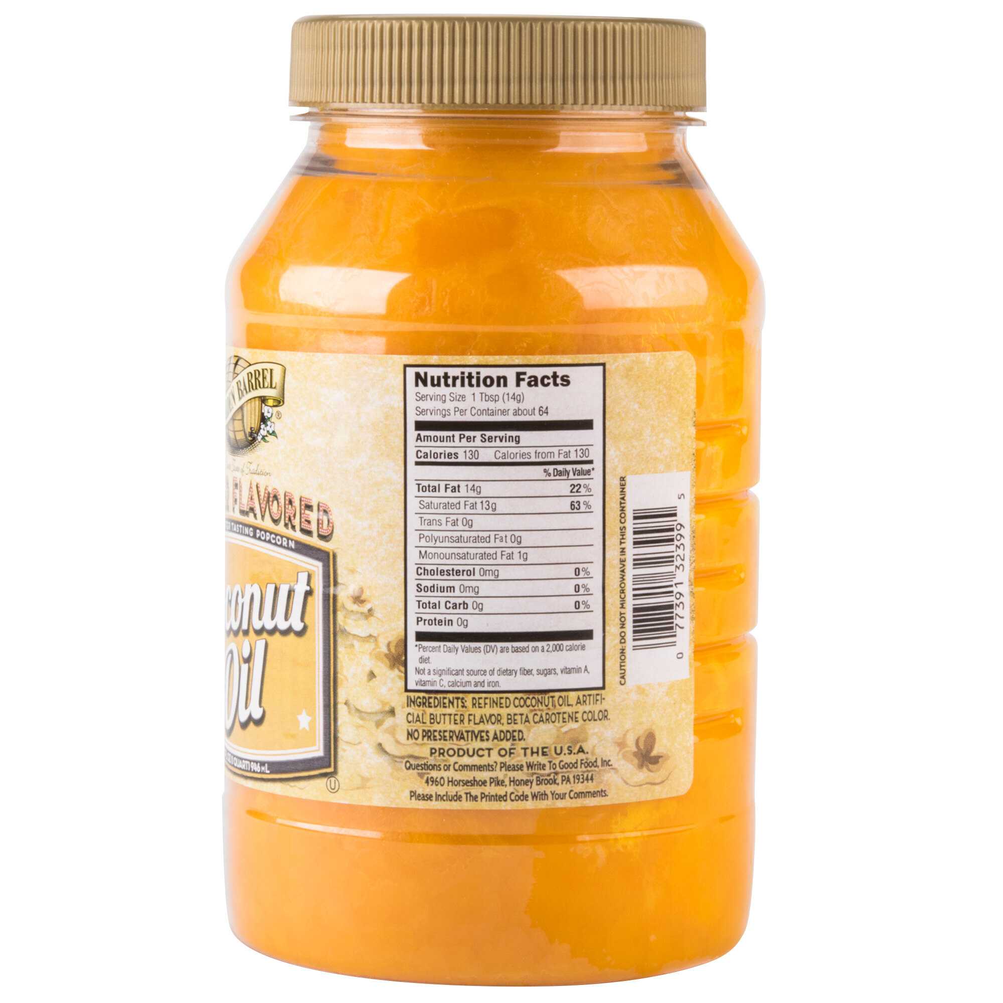 Golden Barrel 32 oz. Butter Flavored Coconut Oil