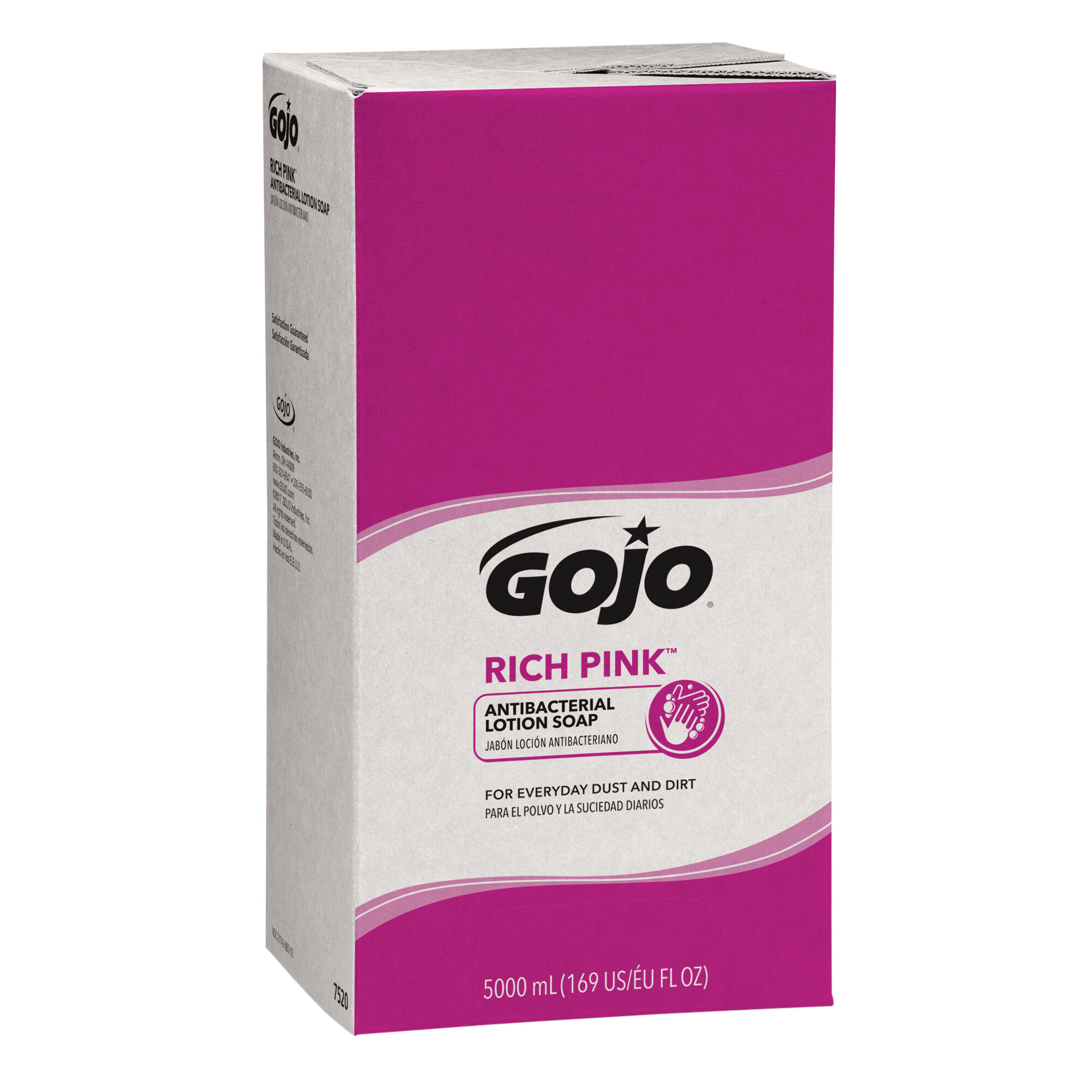 GOJO® 7520-02 TDX 5000 mL Rich Pink Antibacterial Lotion Soap - 2/Case