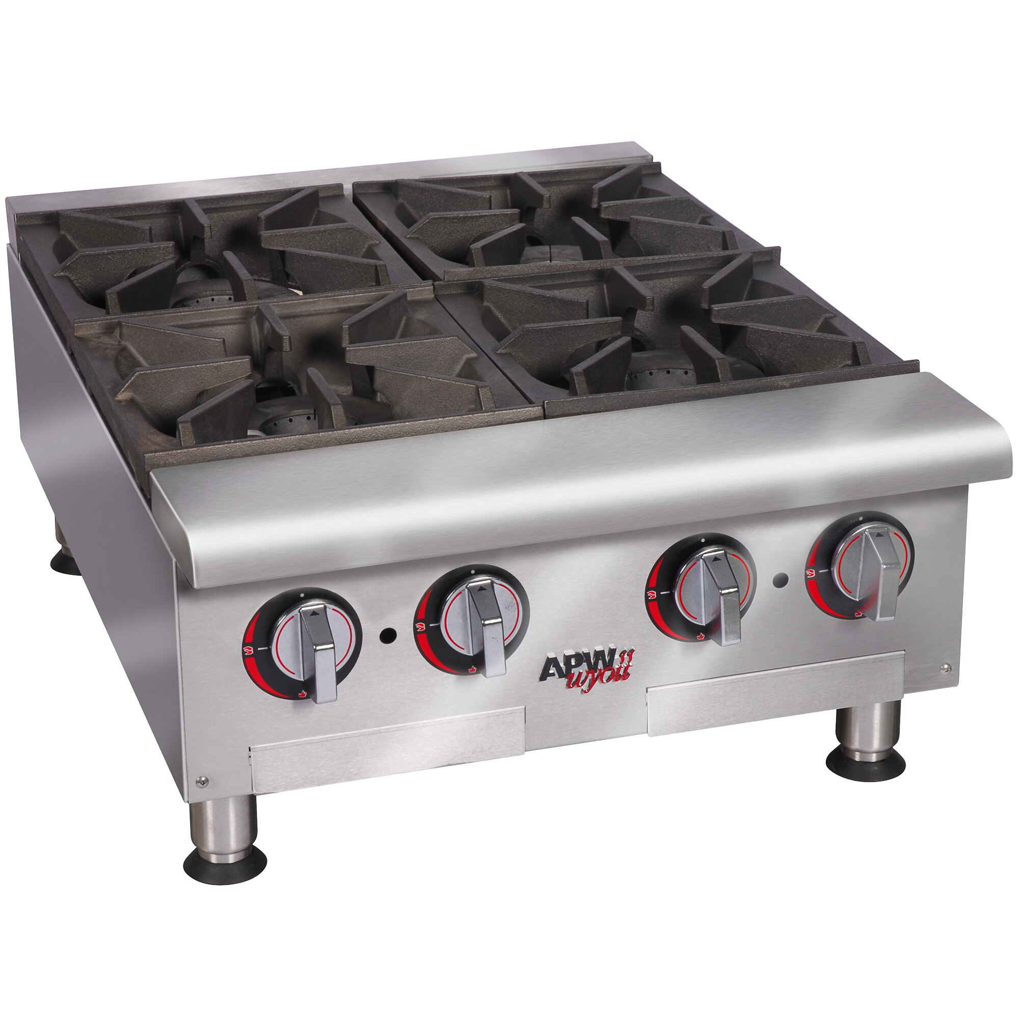 APW Wyott HHP636 Natural Gas Heavy Duty 6 Burner Countertop 36" Range