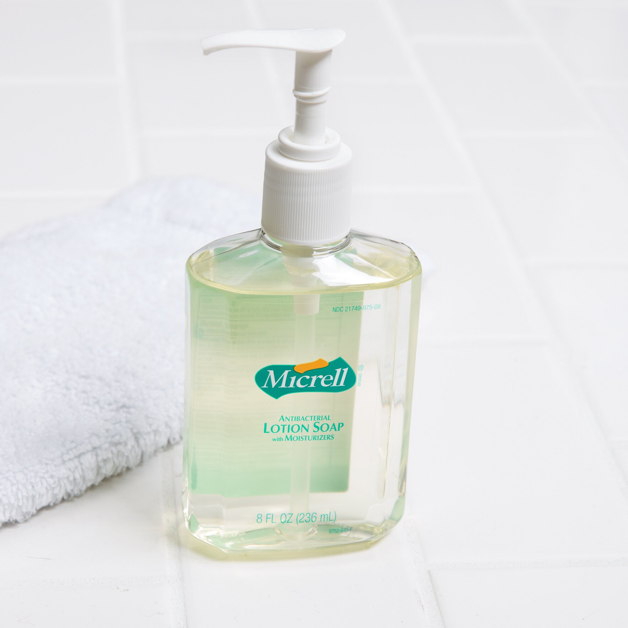 Micrell® 975212 8 oz. Floral Antibacterial Lotion Hand Soap with PCMX and Pump 12/Case