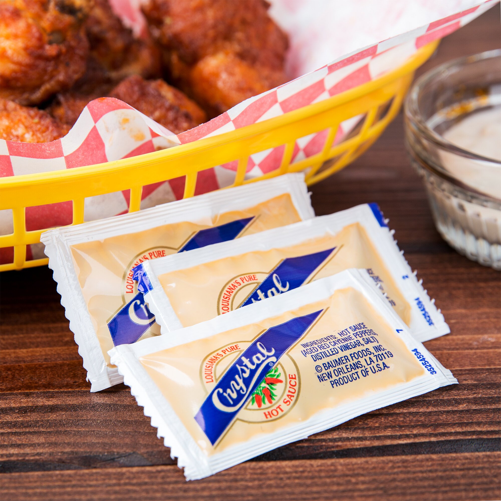 Crystal 3 Gram Hot Sauce Portion Packets 200/Case