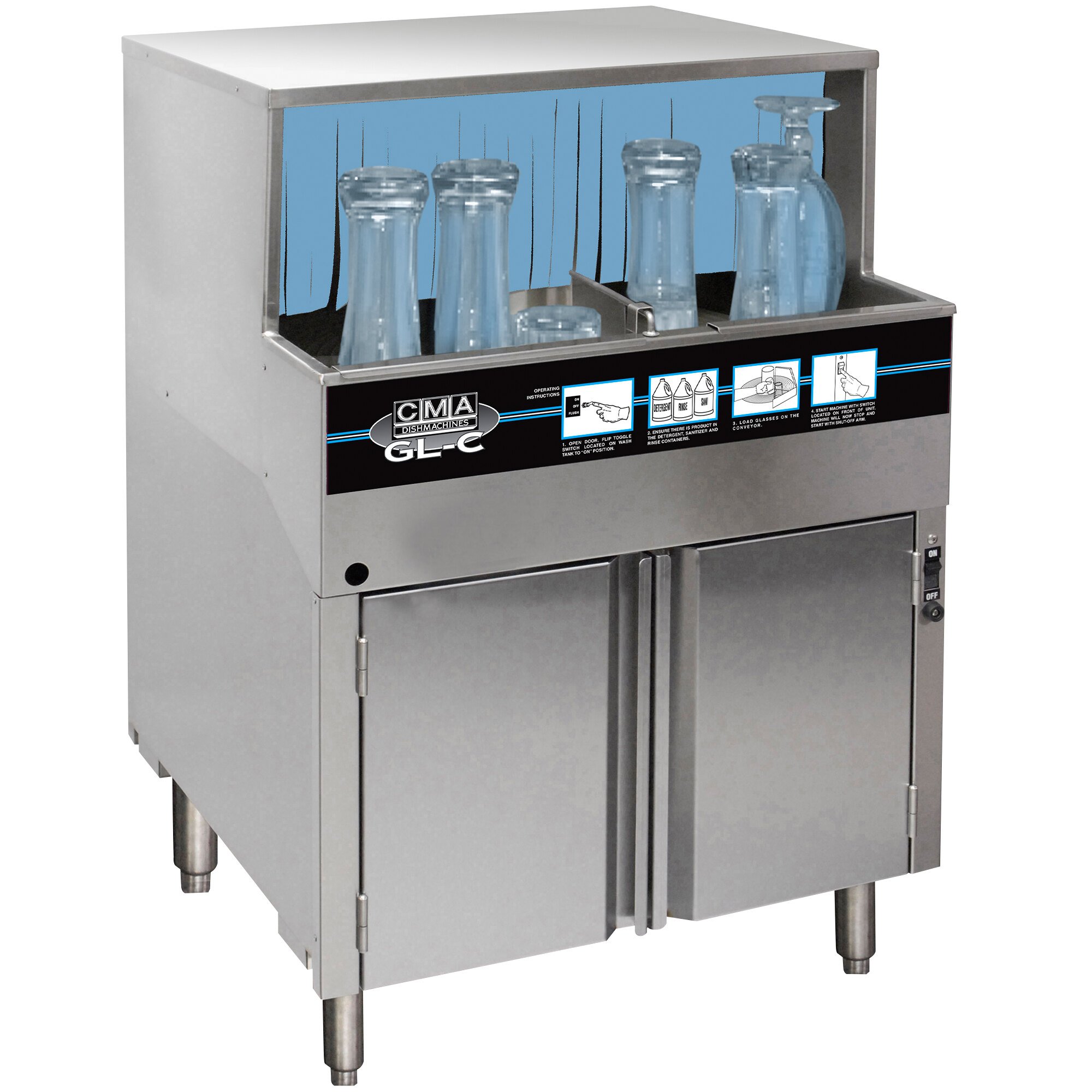 CMA Dishmachines GLC Low Temperature Chemical Sanitizing Undercounter
