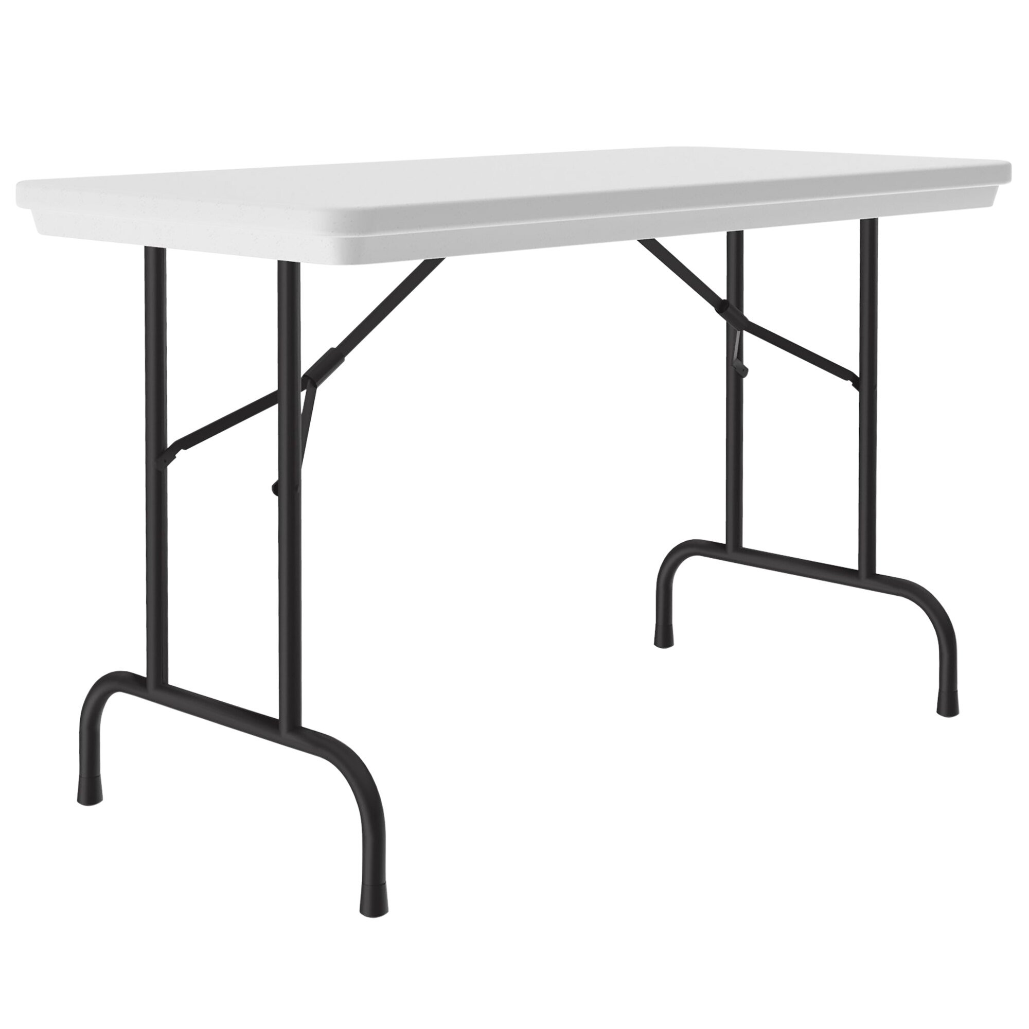 Correll HeavyDuty Folding Table, 24" x 48" BlowMolded Plastic, Gray