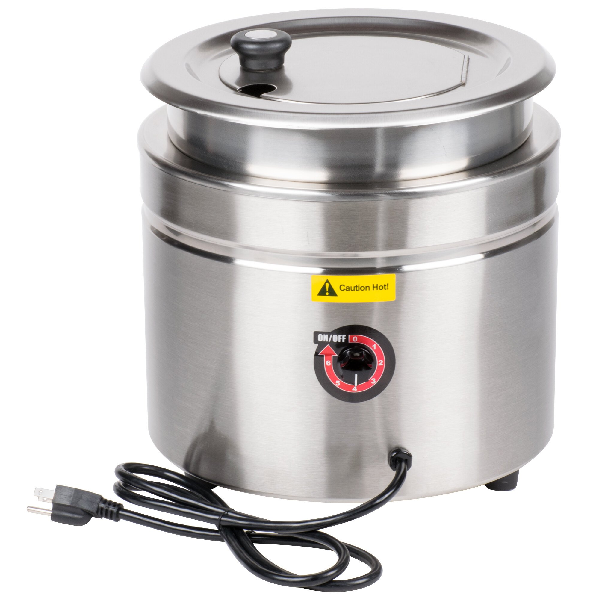 Avantco W800 11 Qt. Stainless Steel Round Countertop Food / Soup Kettle ...