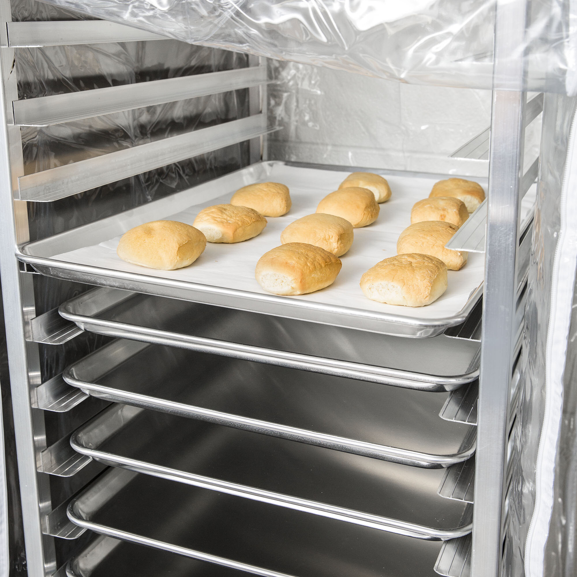 Regency 20 Pan End Load Full Height Bun / Sheet Pan Rack with Cover and