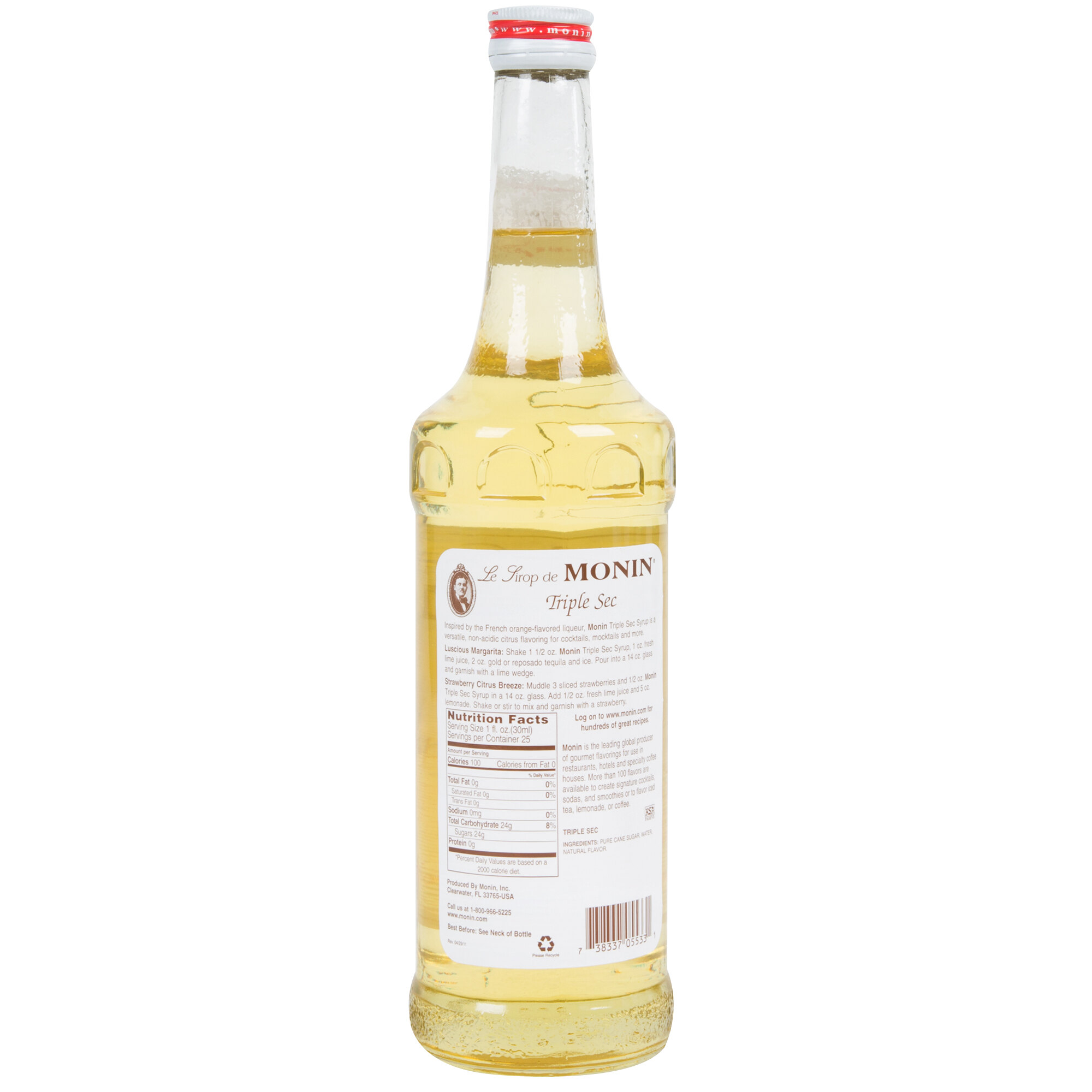 Monin 750 mL Premium Triple Sec Flavoring Syrup