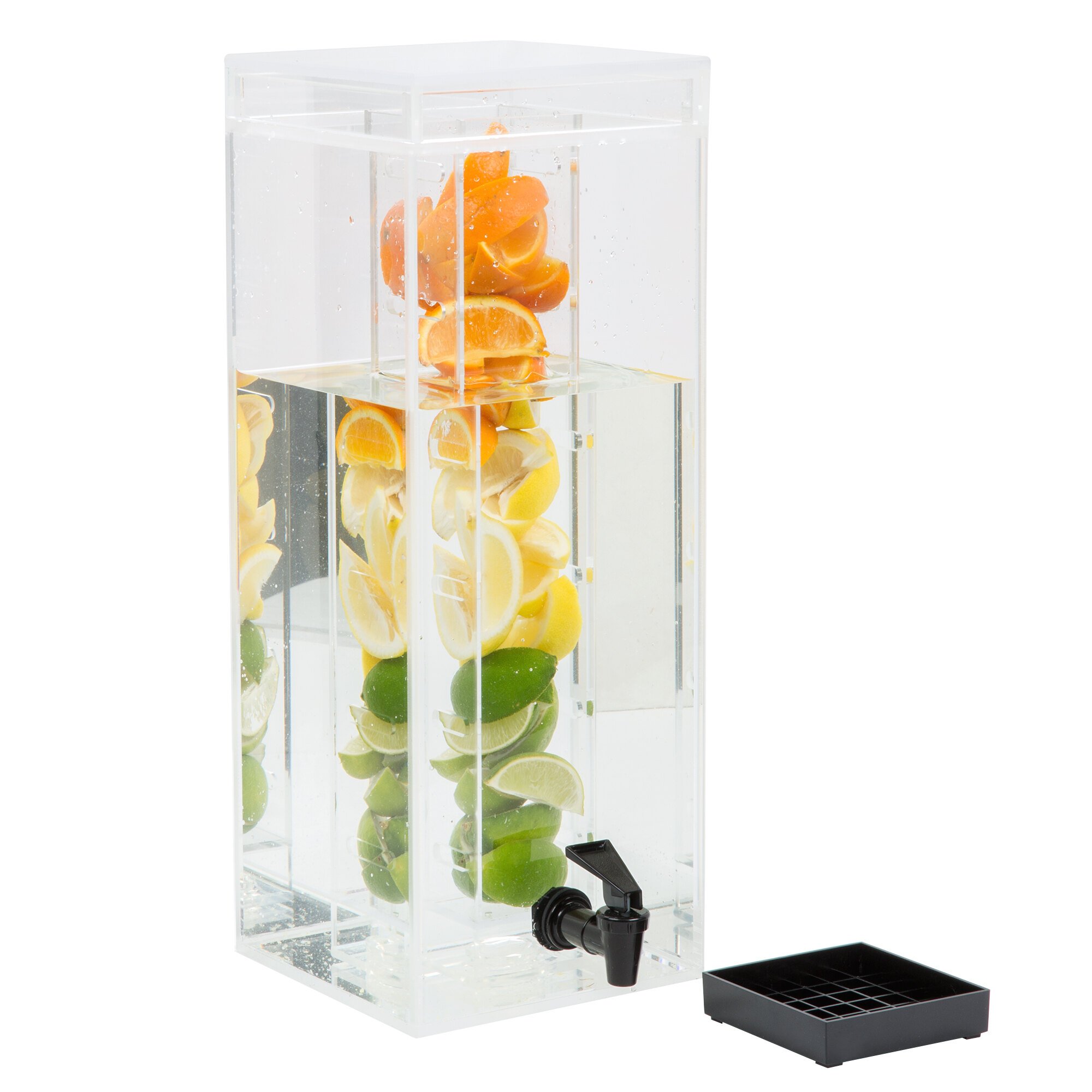 CalMil Acrylic Beverage Dispenser with Infusion Chamber (3 Gallon