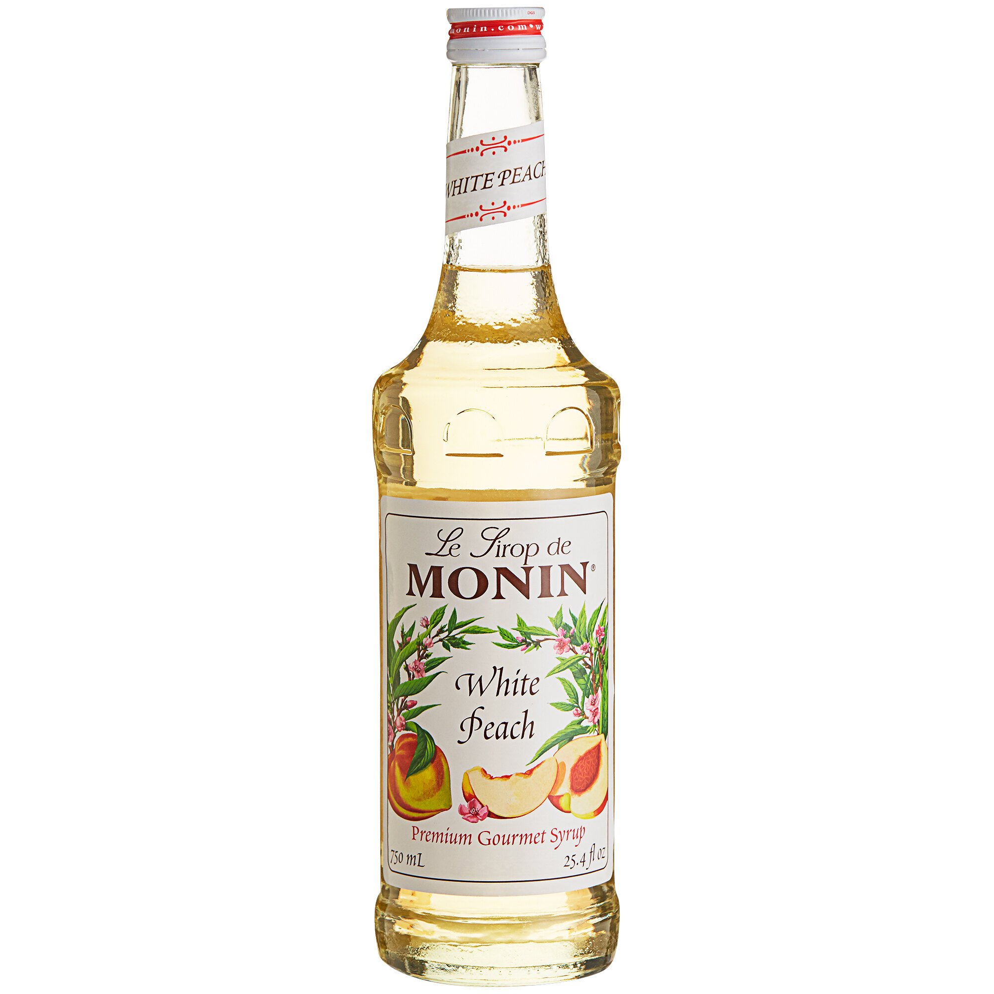 Monin White Peach Flavoring Syrup (750 mL )