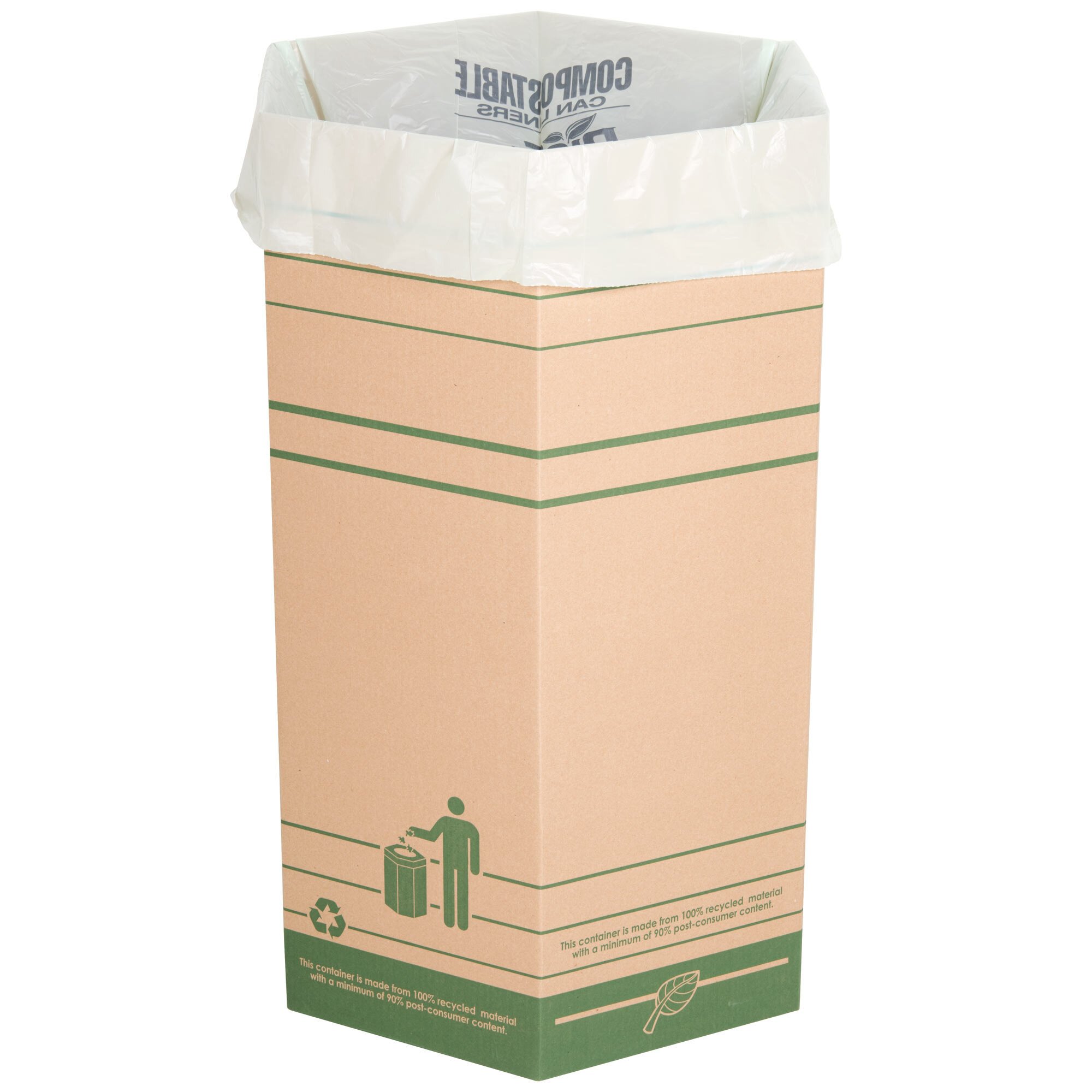 33 Gallon 33 X 39 Compostable Trash Can Liner 1 Mil 100case