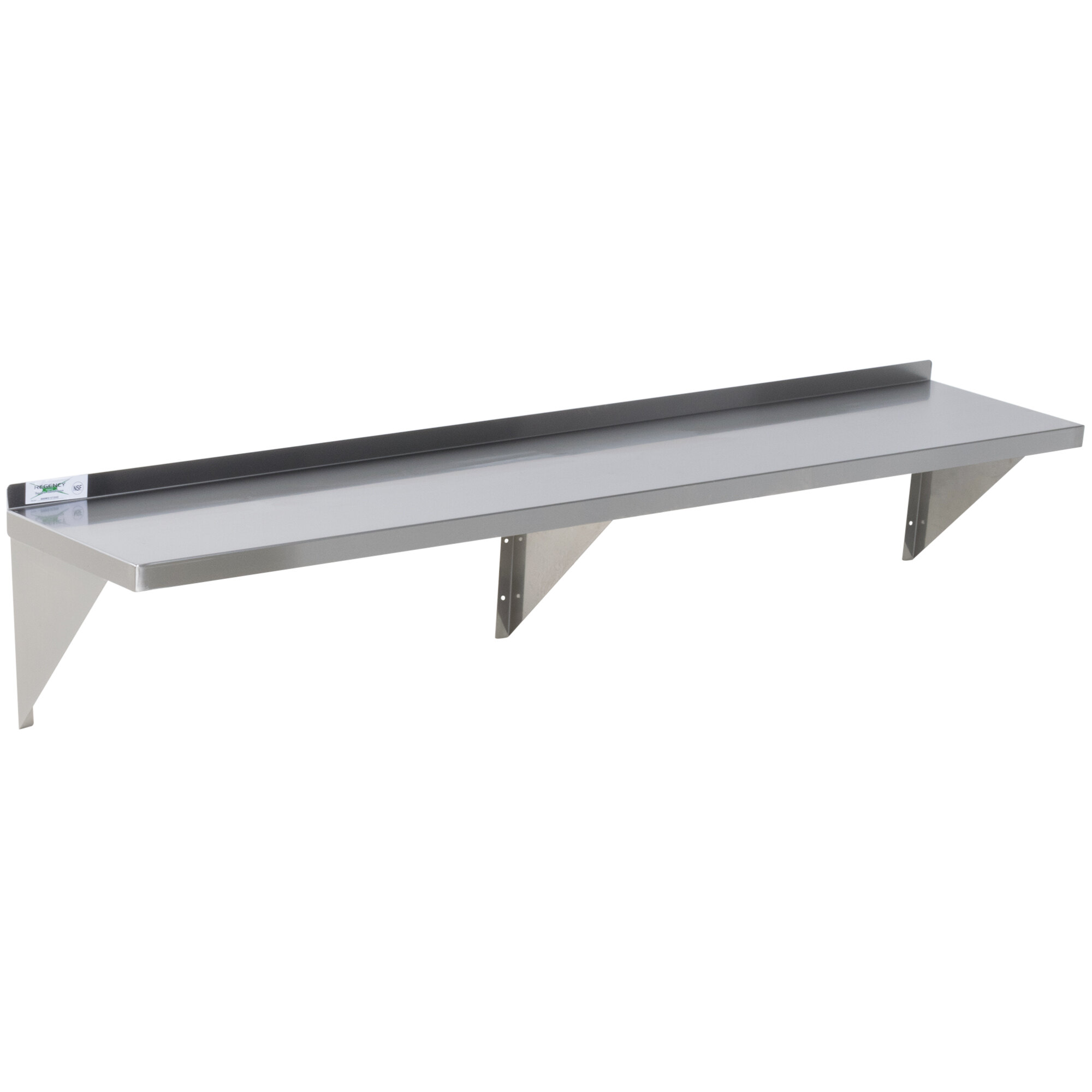 Regency 16 Gauge Stainless Steel 15" x 72" HeavyDuty Solid Wall Shelf