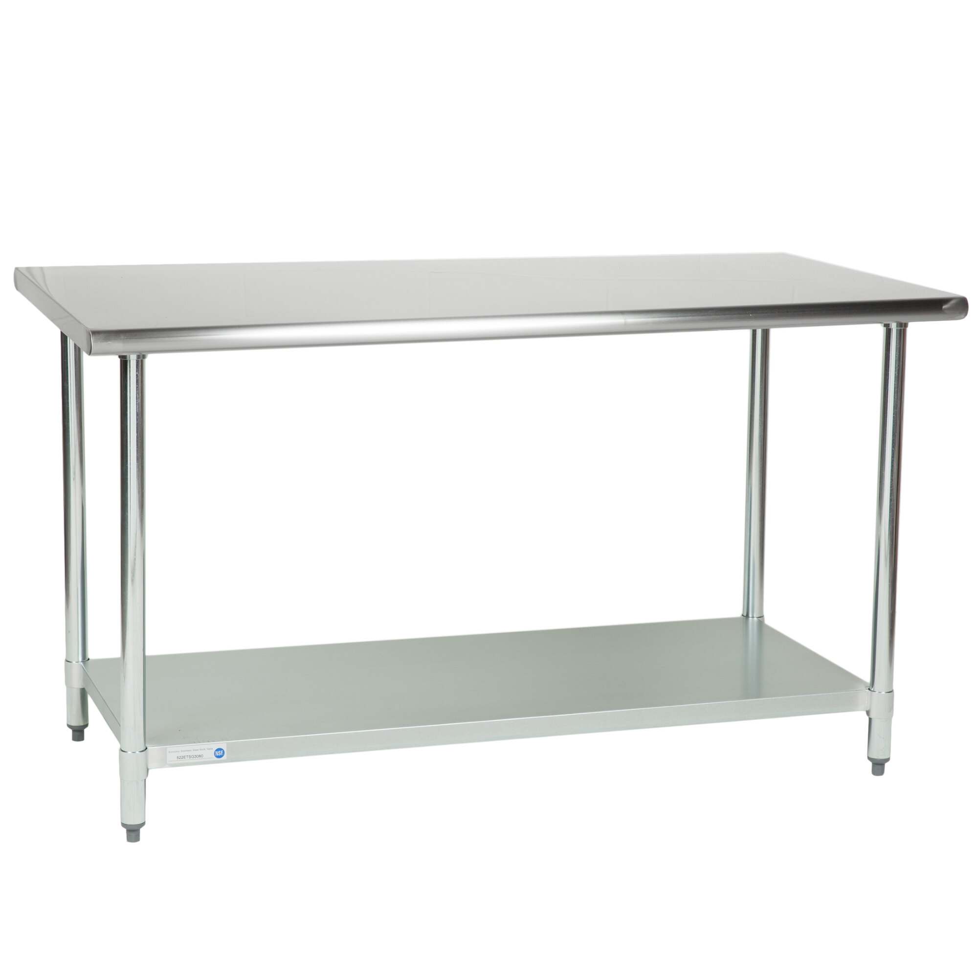 Steelton 30" x 60" 18 Gauge 430 Stainless Steel Work Table with Undershelf Stainless Steel Work Table With Undershelf