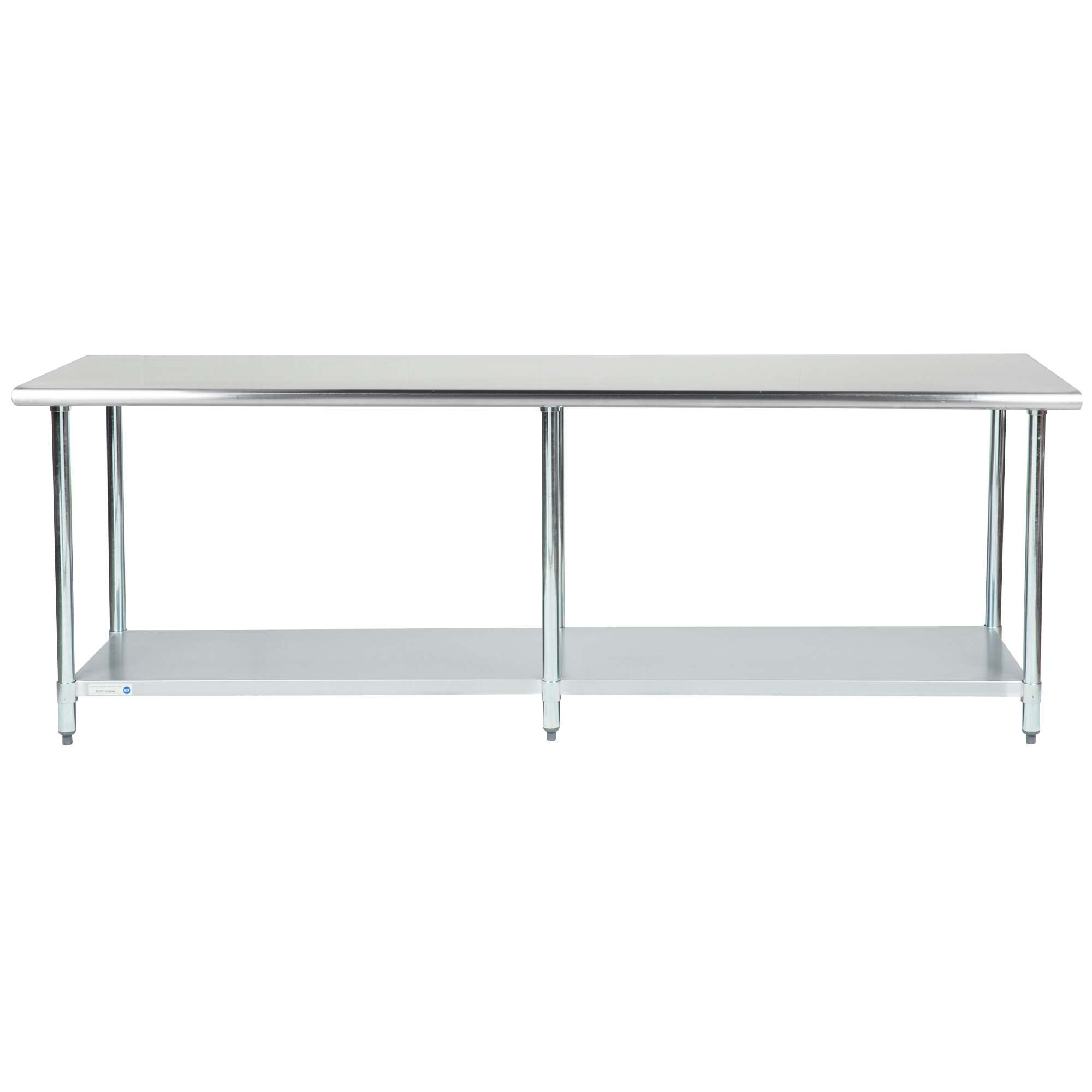 Steelton 30" x 96" 18 Gauge 430 Stainless Steel Work Table with Undershelf