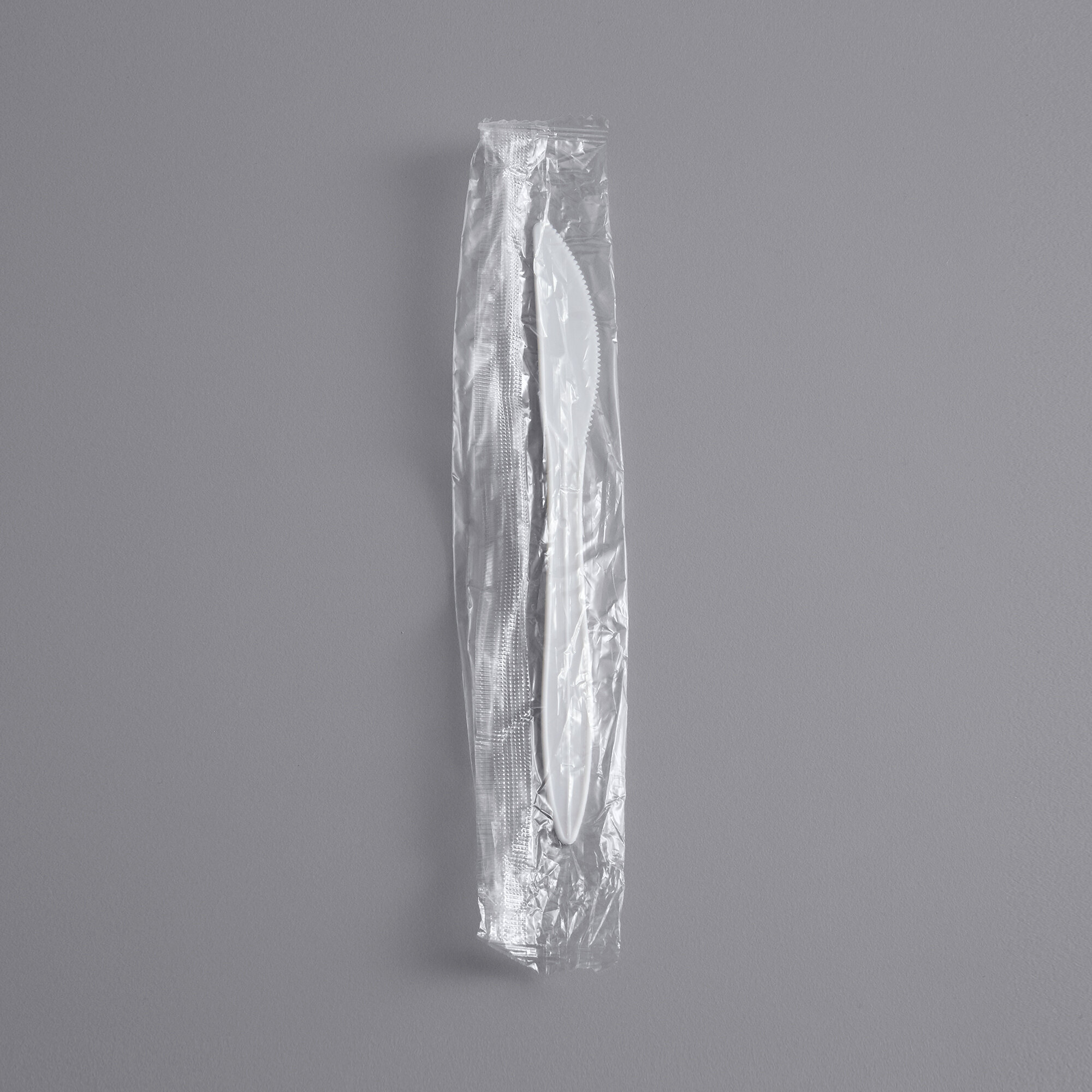 Visions Individually Wrapped Clear Heavy Weight Plastic Knife - 1000/Case