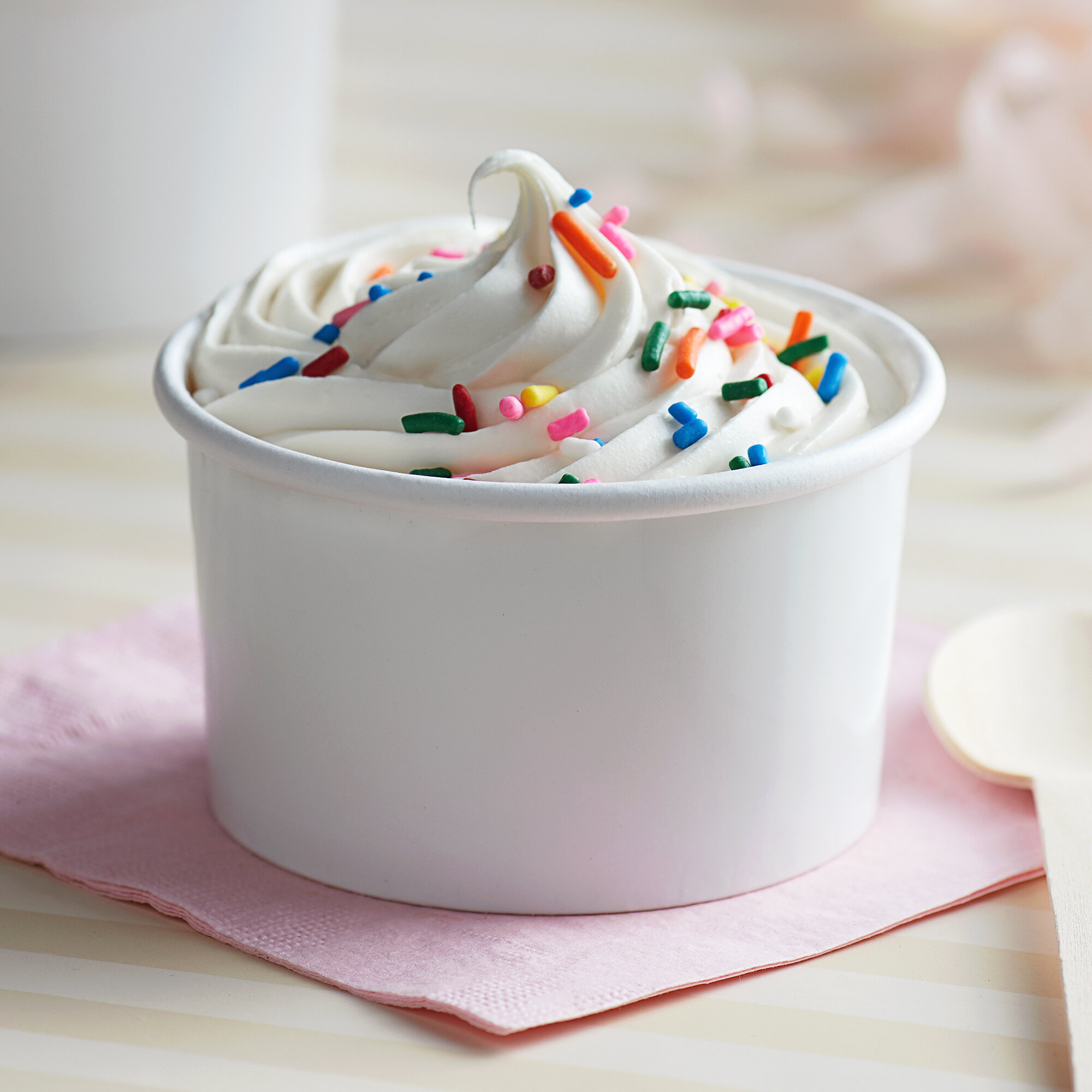 Choice 6 oz. White Paper Frozen Yogurt / Food Cup 1000/Case