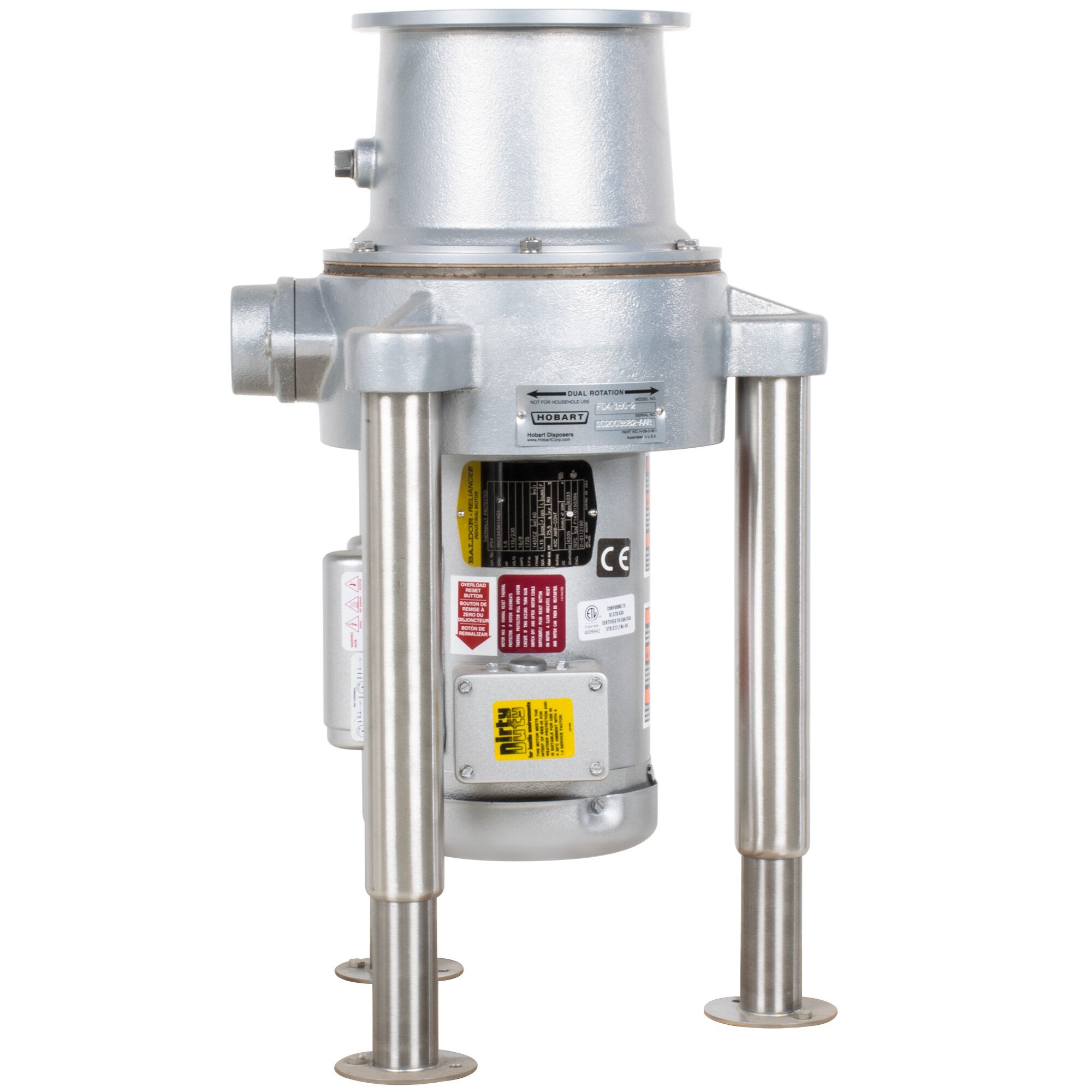 Hobart FD4/1502 Commercial Garbage Disposer 1 1/2 hp, 115/230V