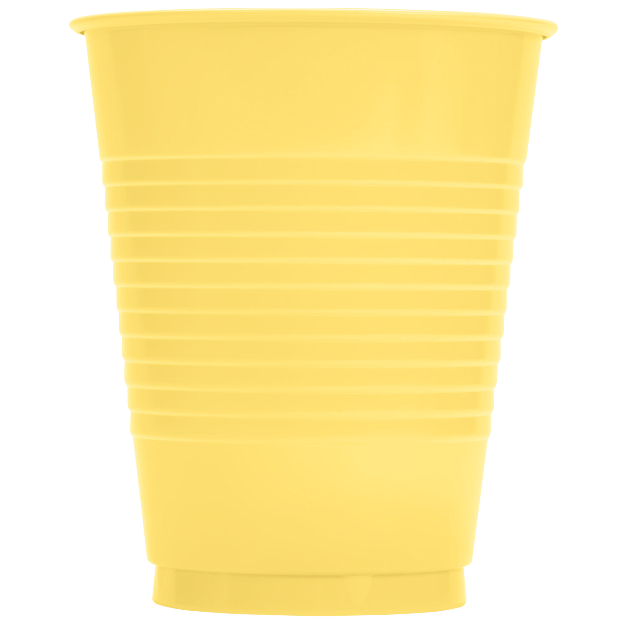 Creative Converting 28102081 16 oz. Mimosa Yellow Plastic Cup 20/Pack
