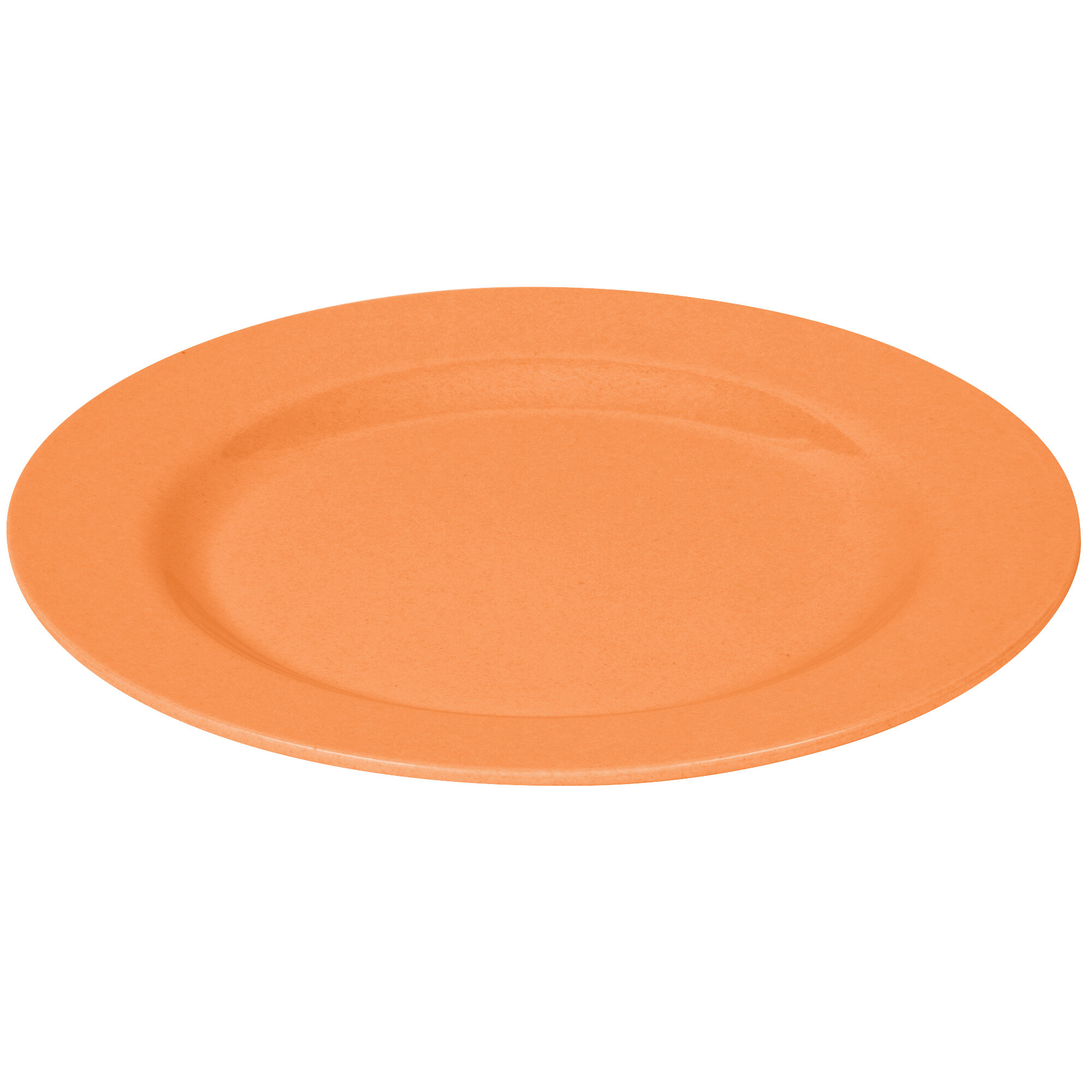 GET SZRP016O BambooServe 11" Round Bamboo Orange Wide Rim Plate 12/Case