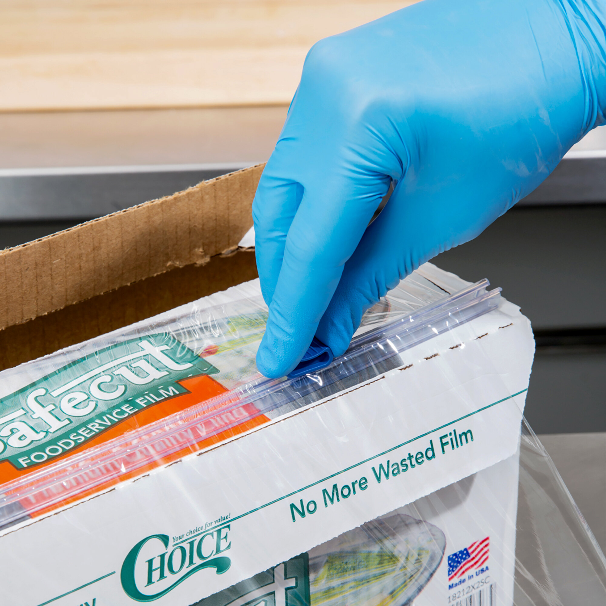 Choice Safecut 12" x 2000' Premium Foodservice Film with Slide Cutter