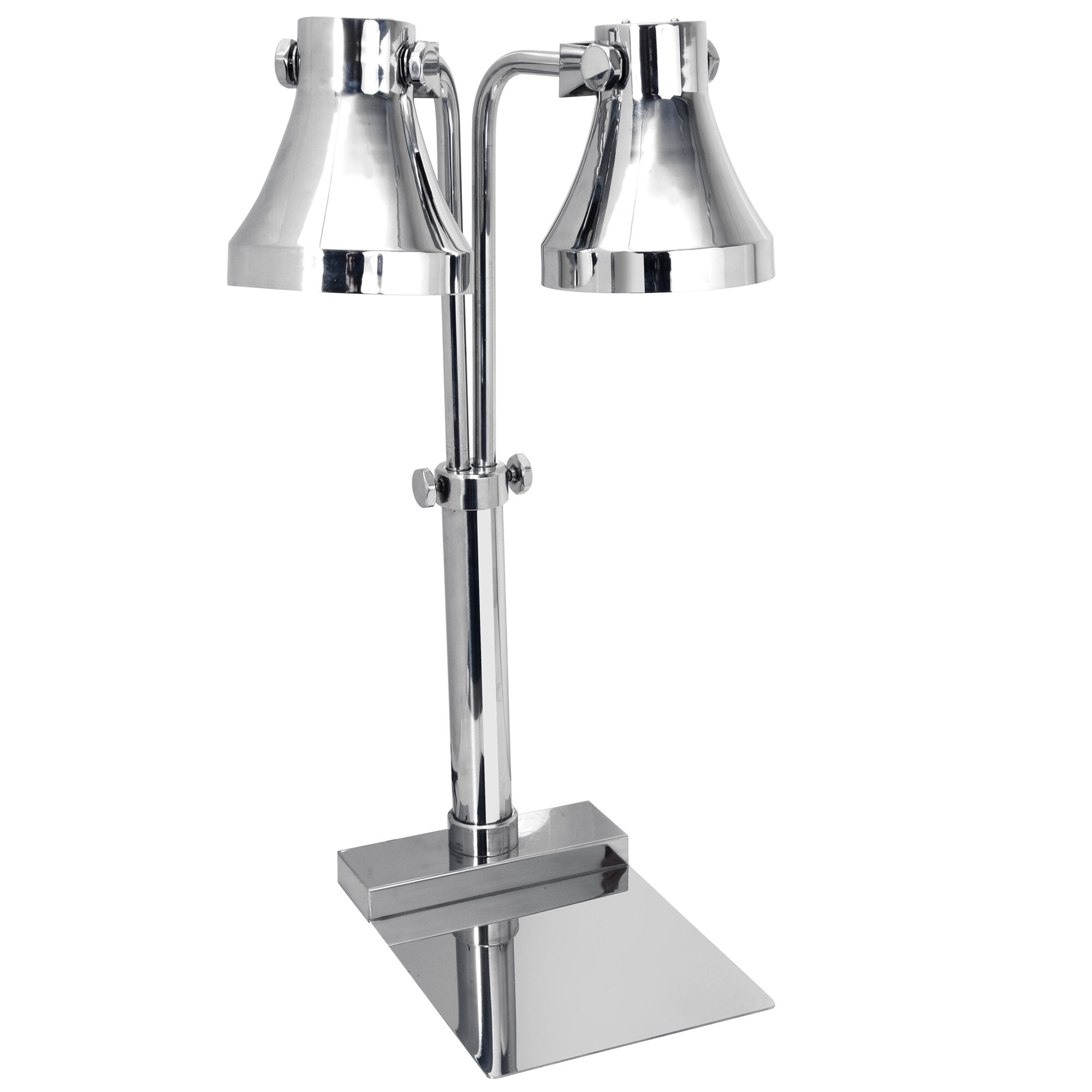 Eastern Tabletop 9602 Double Arm Stainless Steel Freestanding Heat Lamp
