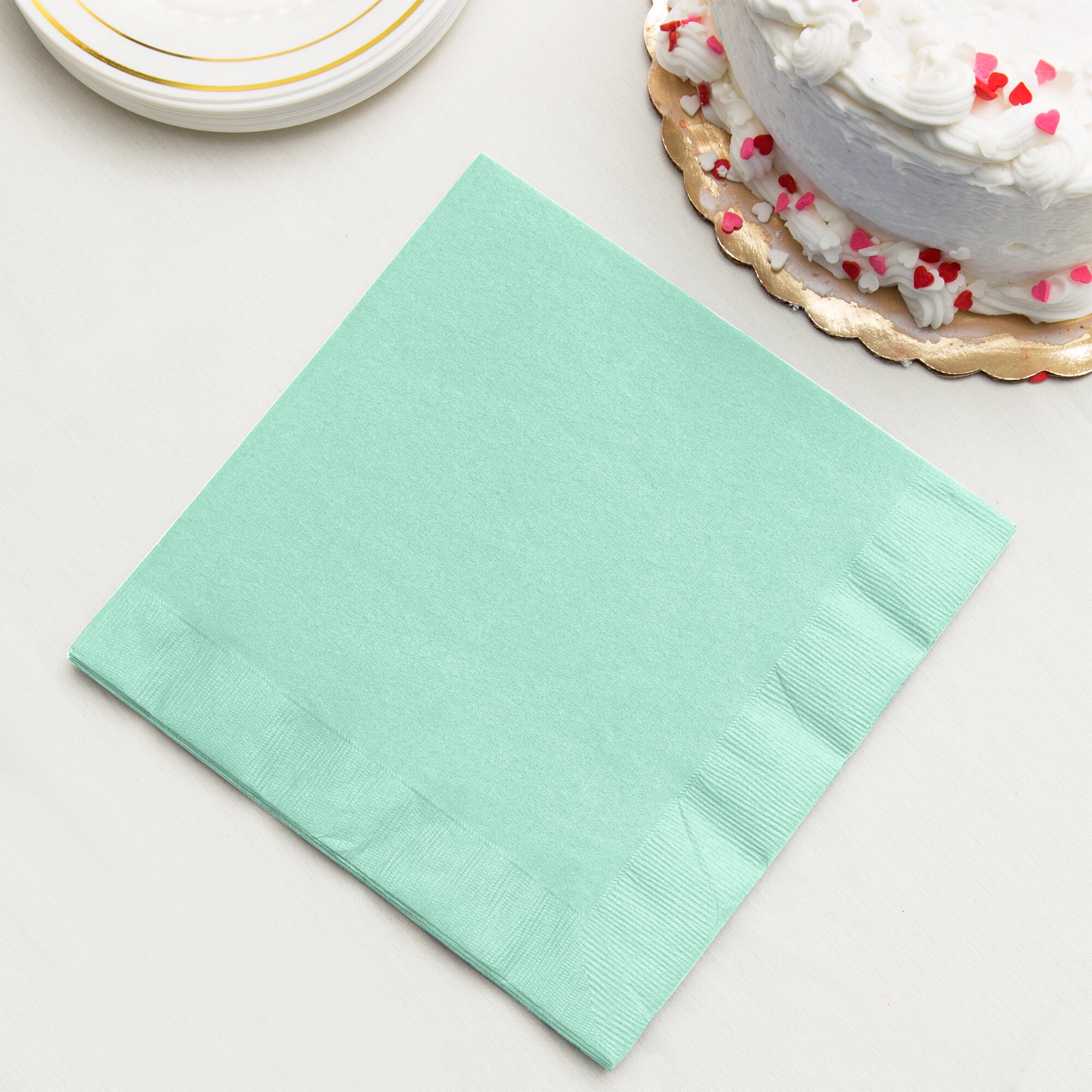 Fresh Mint Green Dinner Napkin, 3Ply Creative Converting 318889 25