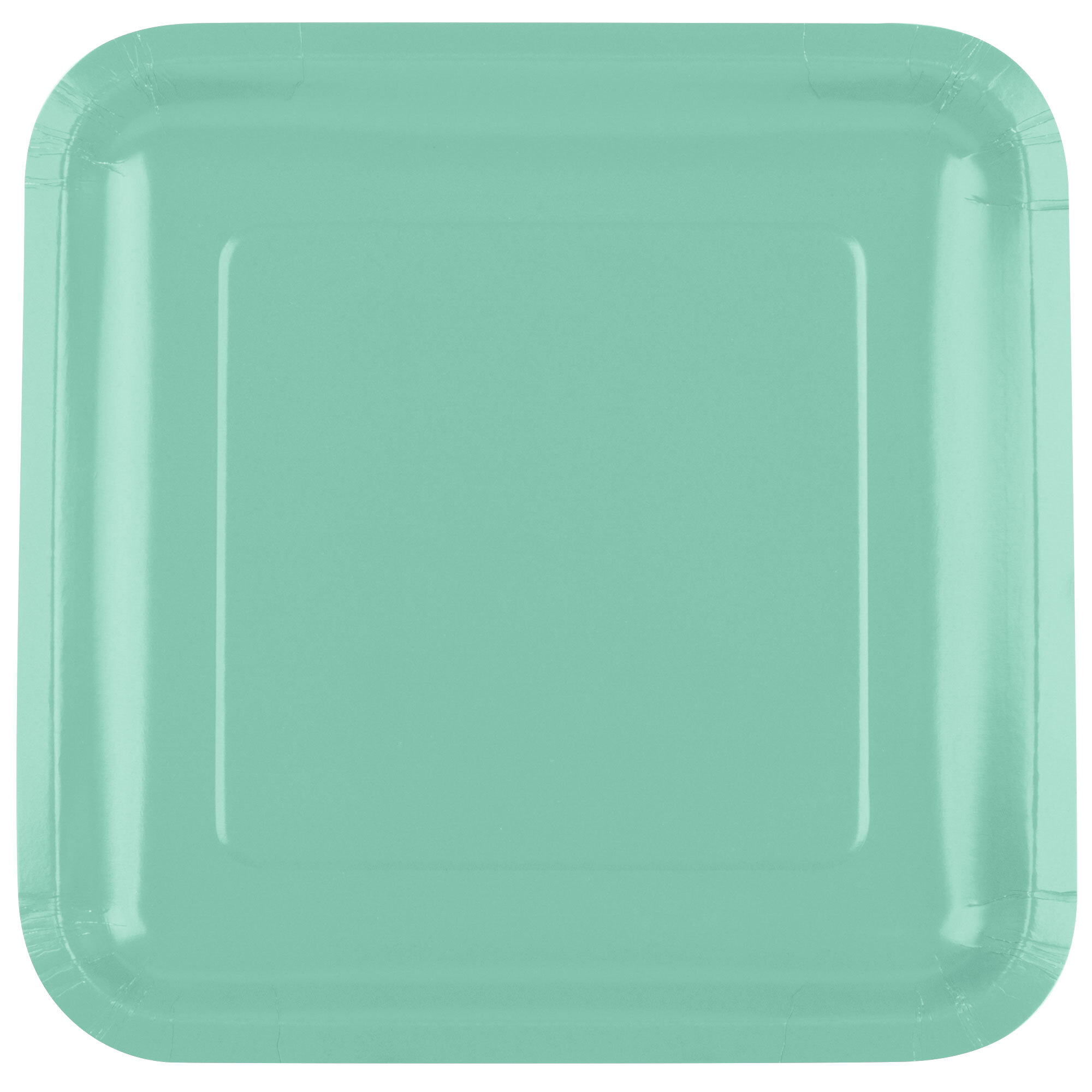 Creative Converting 318886 9" Fresh Mint Green Square Paper Plate 18/Pack