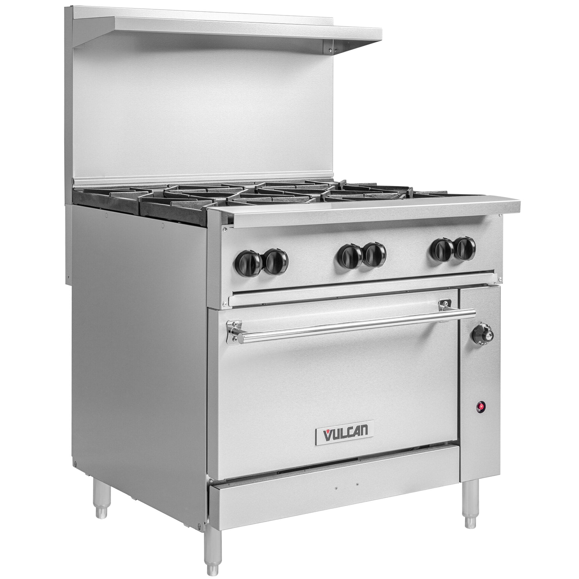 Brûleur 36" Cuisinière au gaz naturel avec base four standard Vulcan 36S-6BN - 215,000 BTU — image 1
