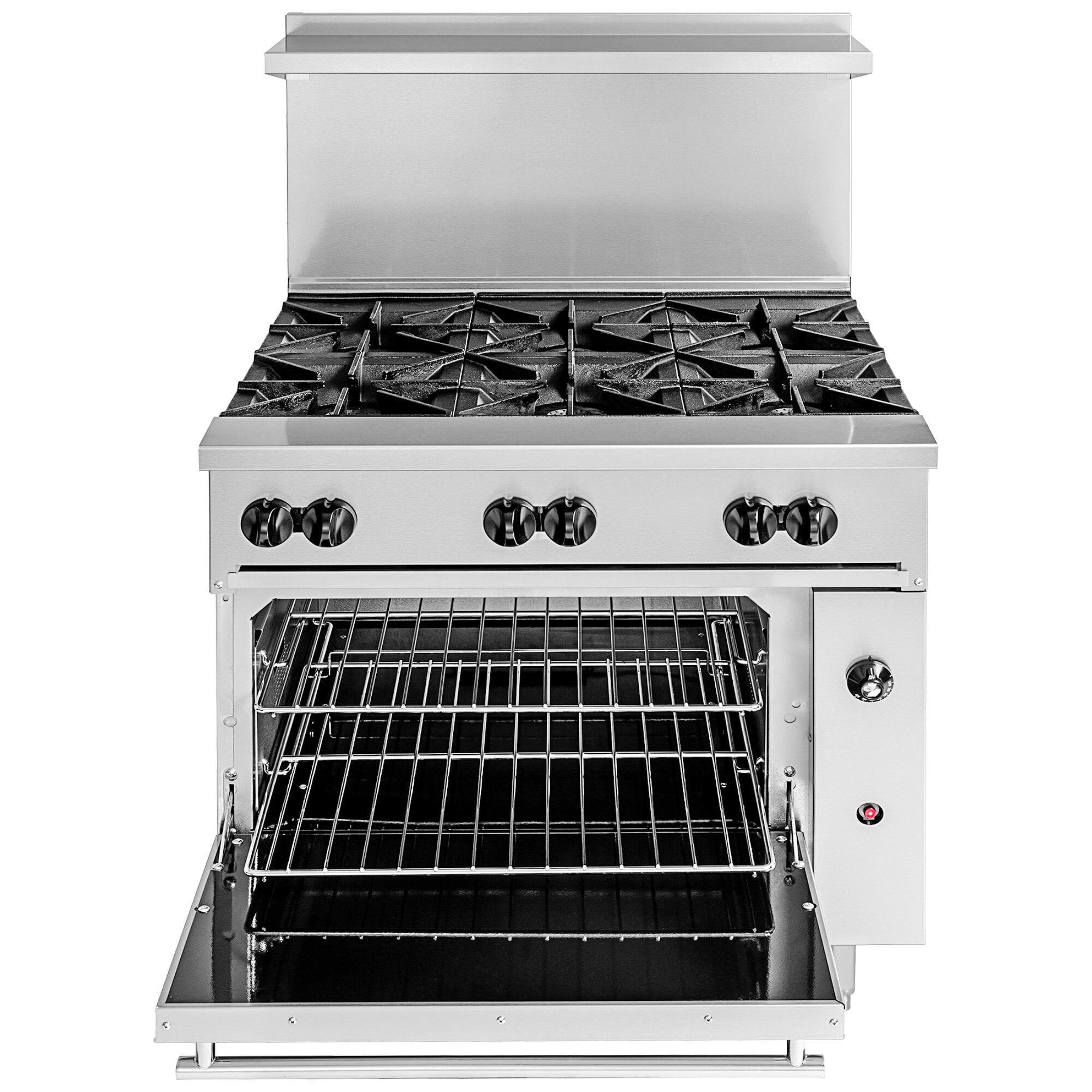 Brûleur 36" Cuisinière au gaz naturel avec base four standard Vulcan 36S-6BN - 215,000 BTU — image 2