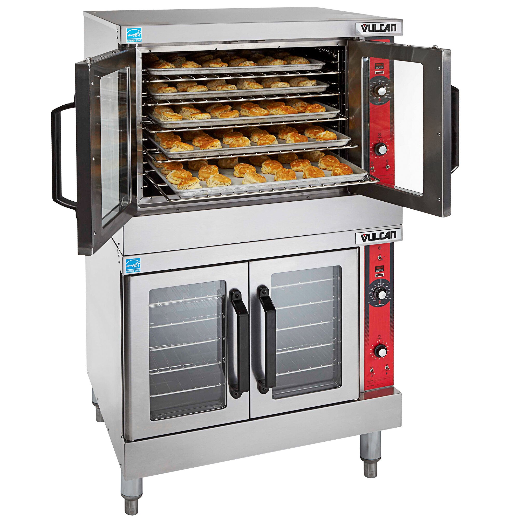 Vulcan VC44GD-NAT Natural Gas Double Deck Full Size Gas Convection Oven ...