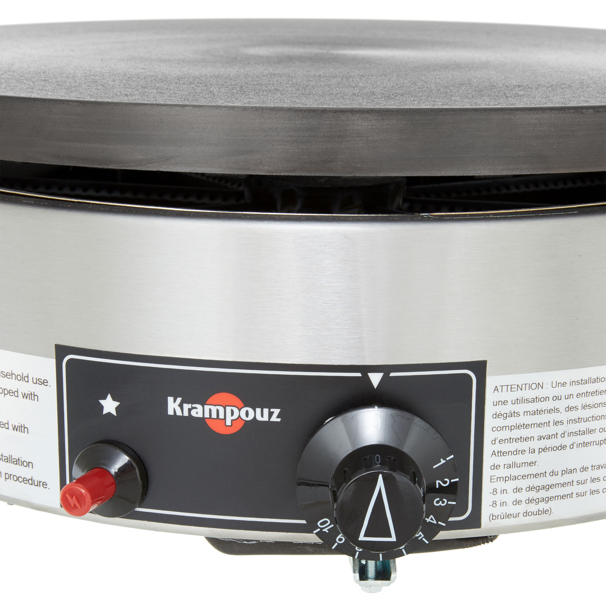 Krampouz CGBIP4P 15 3/4" Round Liquid Propane Cast Iron Crepe Maker