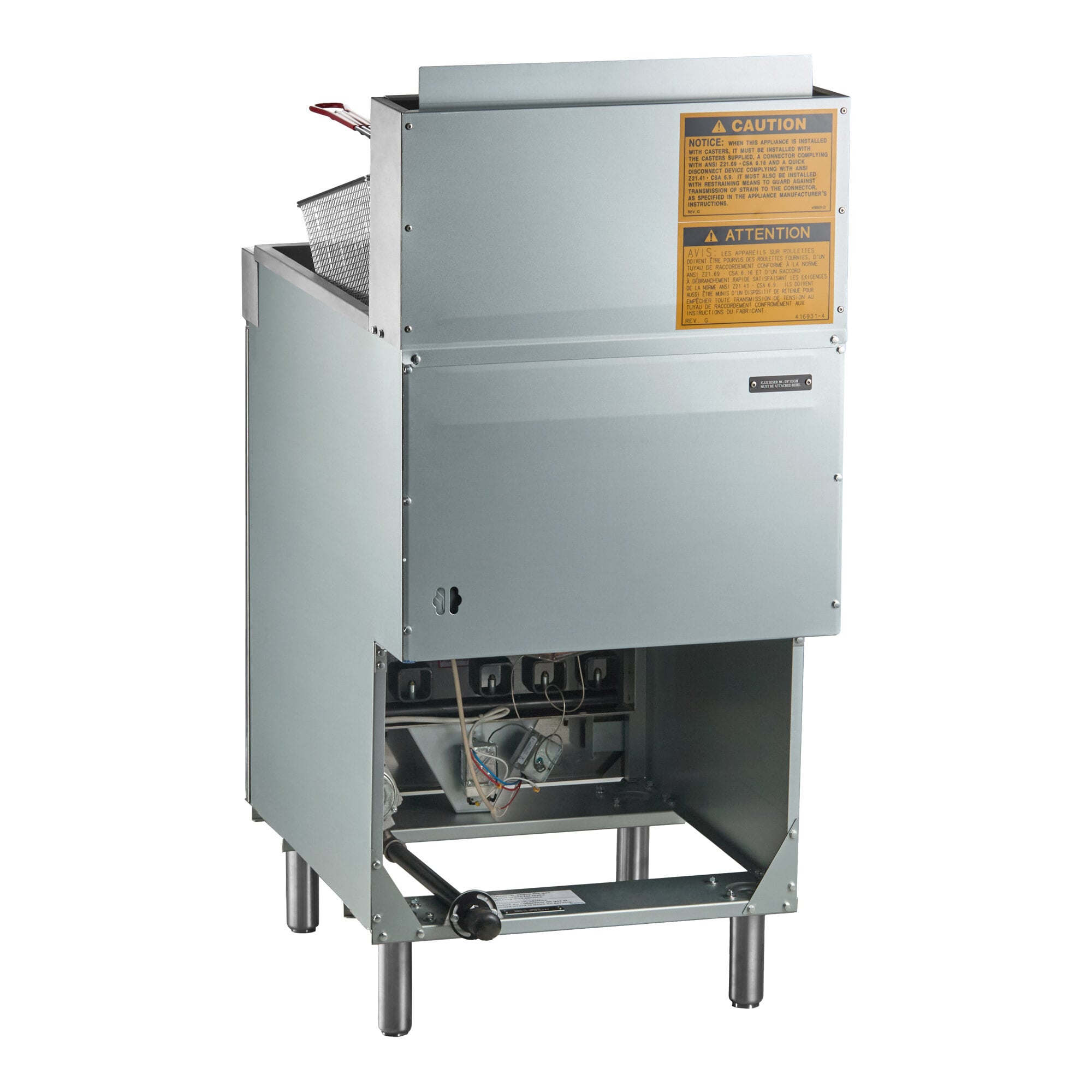 Friteuse sur pied au gaz naturel Vulcan LG500-1 65-70 lb - 150,000 BTU — image 2