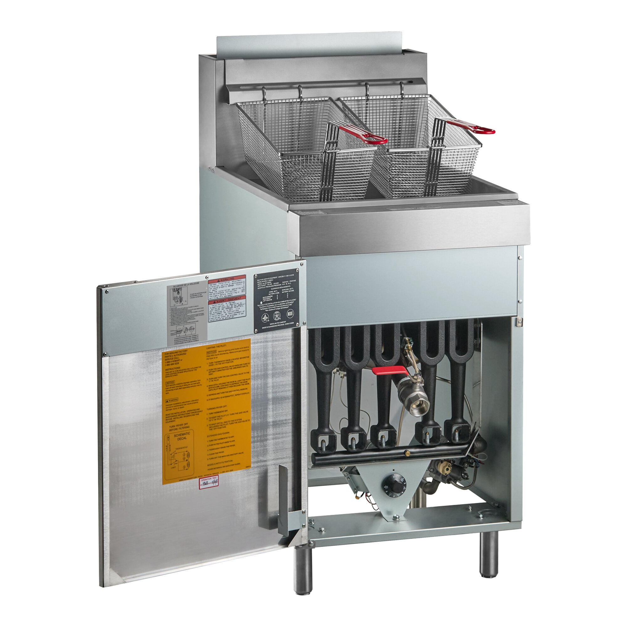 Friteuse sur pied au gaz naturel Vulcan LG500-1 65-70 lb - 150,000 BTU — image 3
