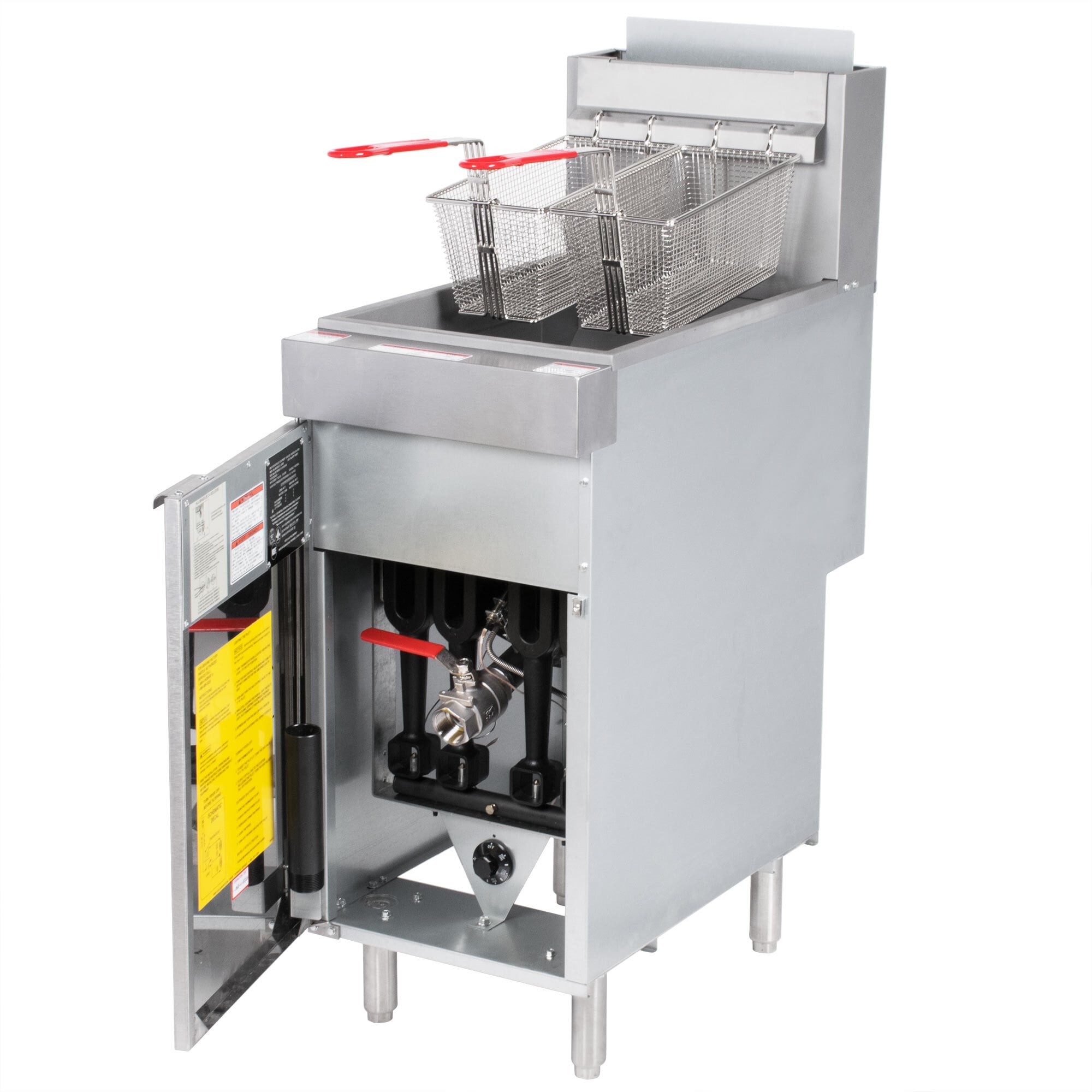 Friteuse sur pied au gaz naturel Vulcan LG400-1 45-50 lb - 120,000 BTU — image 2