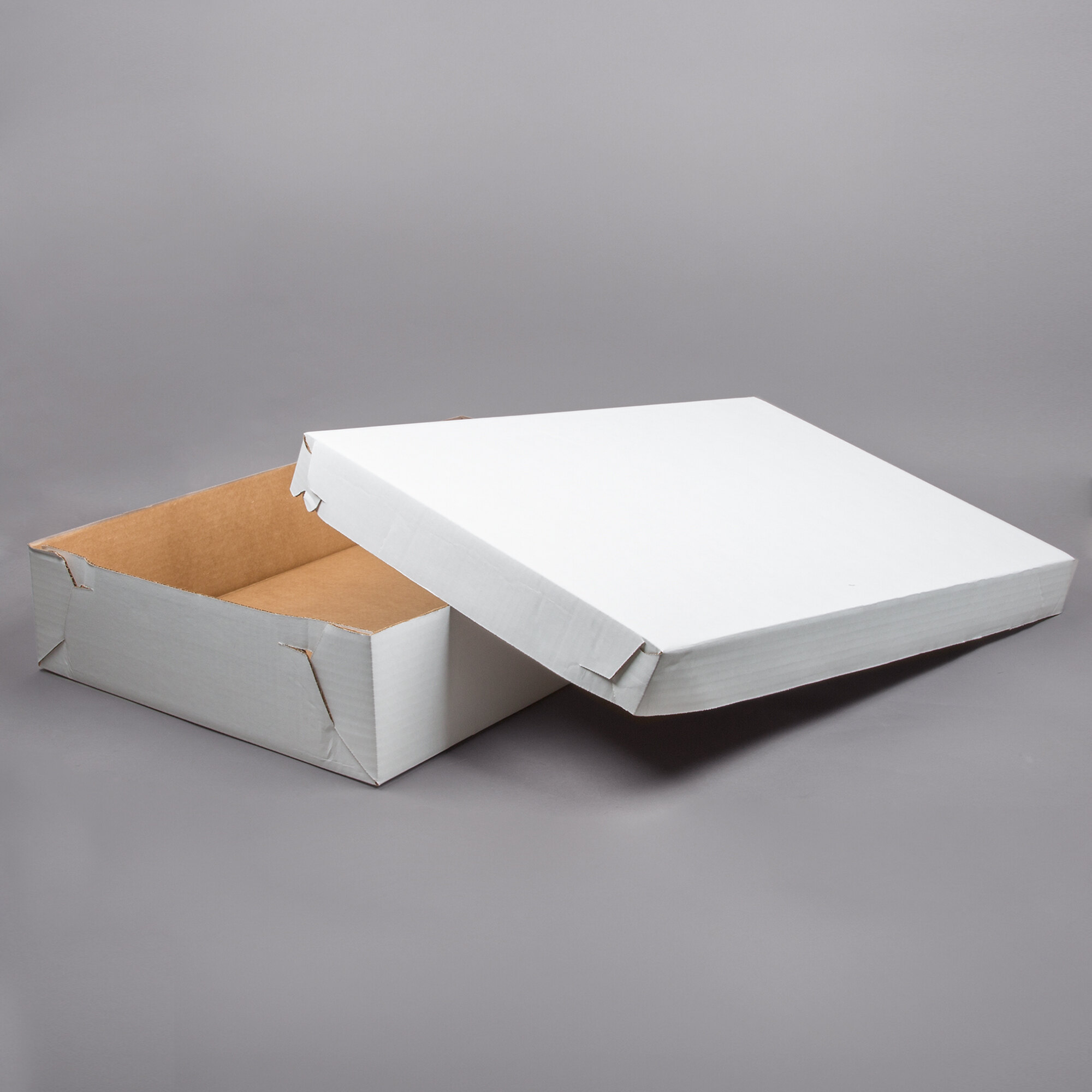 28" x 18" x 5" White Corrugated Full Sheet Cake / Bakery Box with Lid