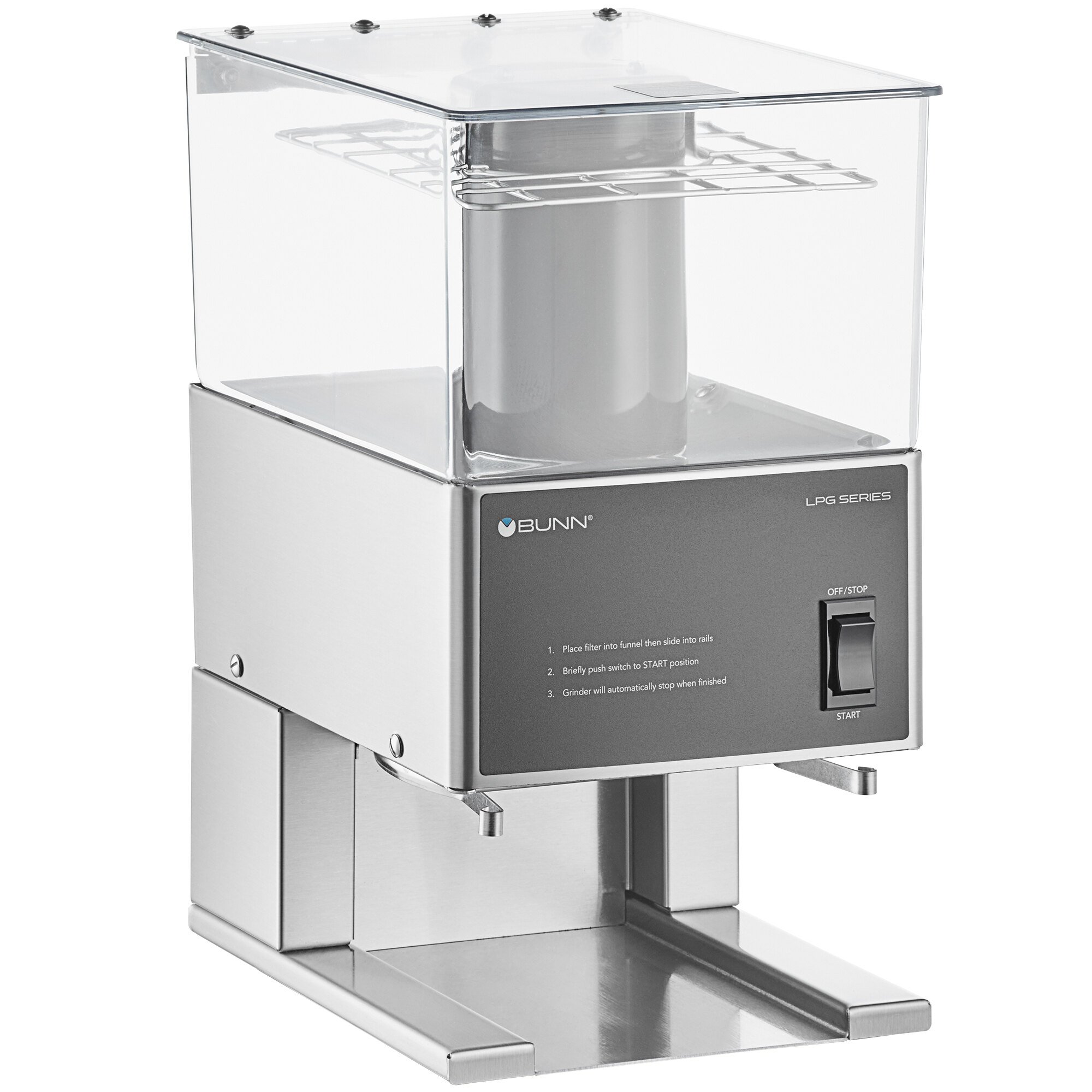 Bunn 20580.0001 LPG Low Profile 6 lb. Single Hopper Grinder 120V